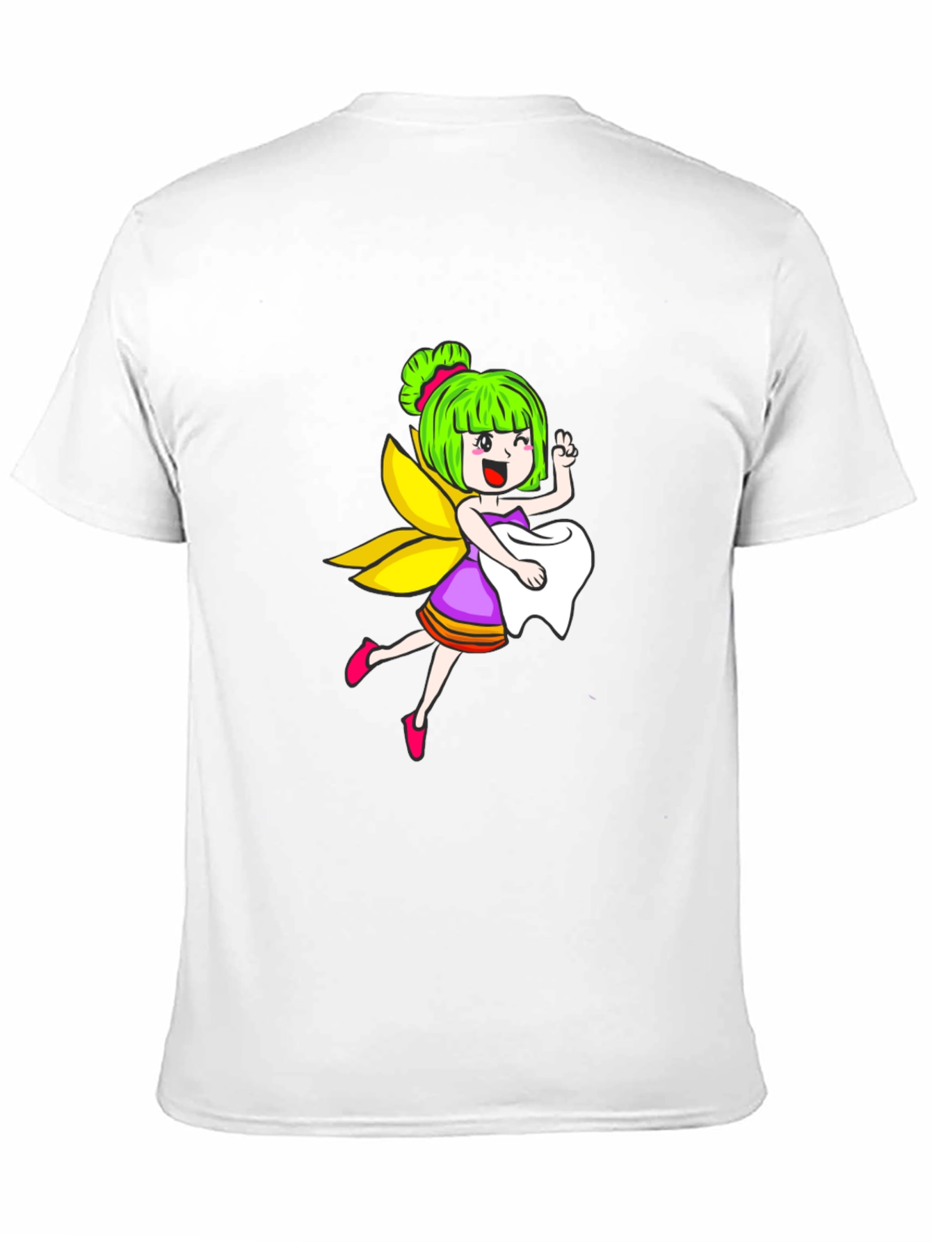 Cute Fairy Graphic Black T-Shirt