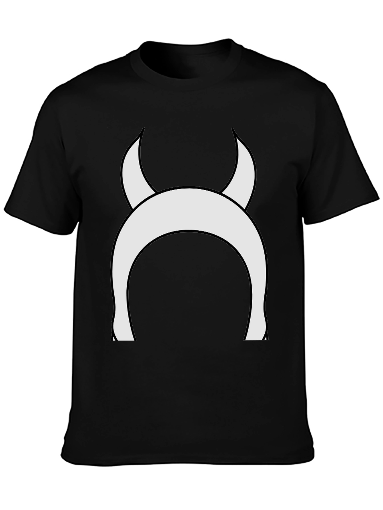 Devil Horns Graphic Tee - Black Cotton T-Shirt