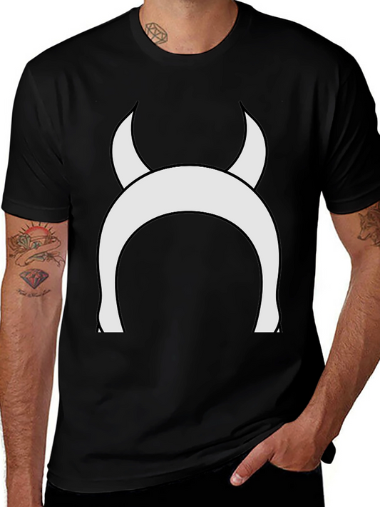 Devil Horns Graphic Tee - Black Cotton T-Shirt
