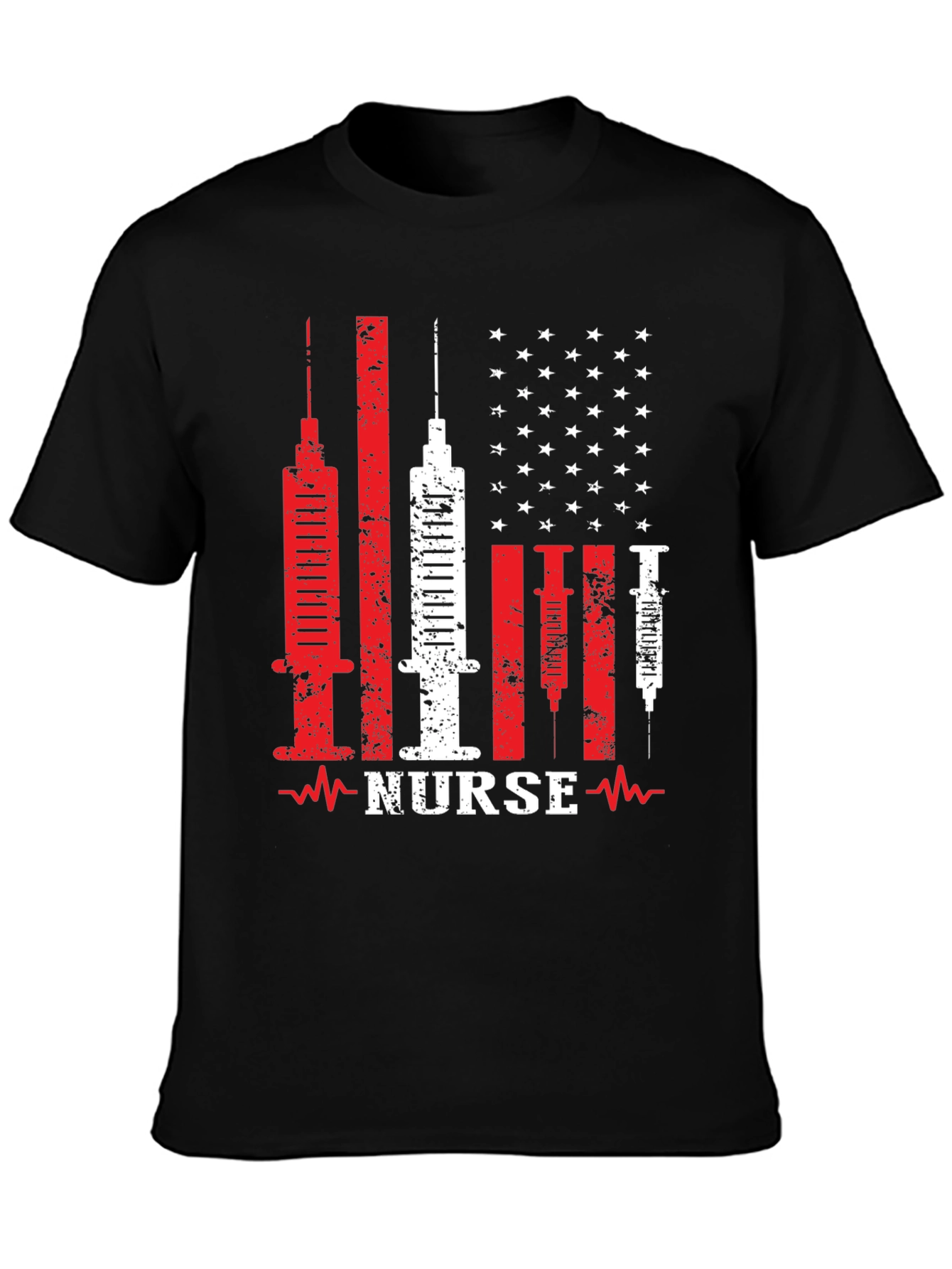 Nurse American Flag Syringe T-Shirt