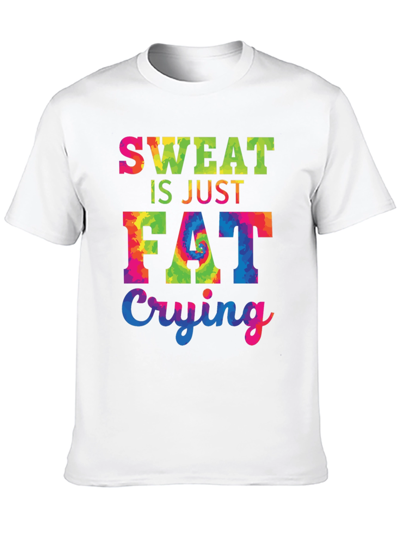 Sweat is Just Fat Crying Black T-Shirt