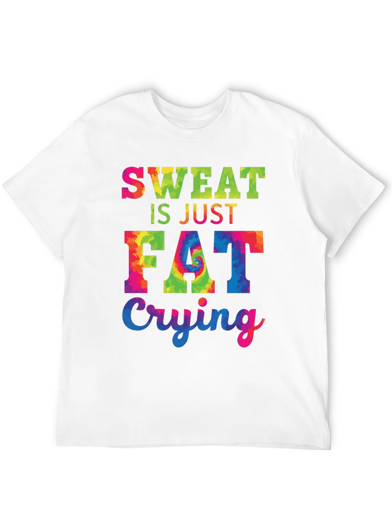 Sweat is Just Fat Crying Black T-Shirt