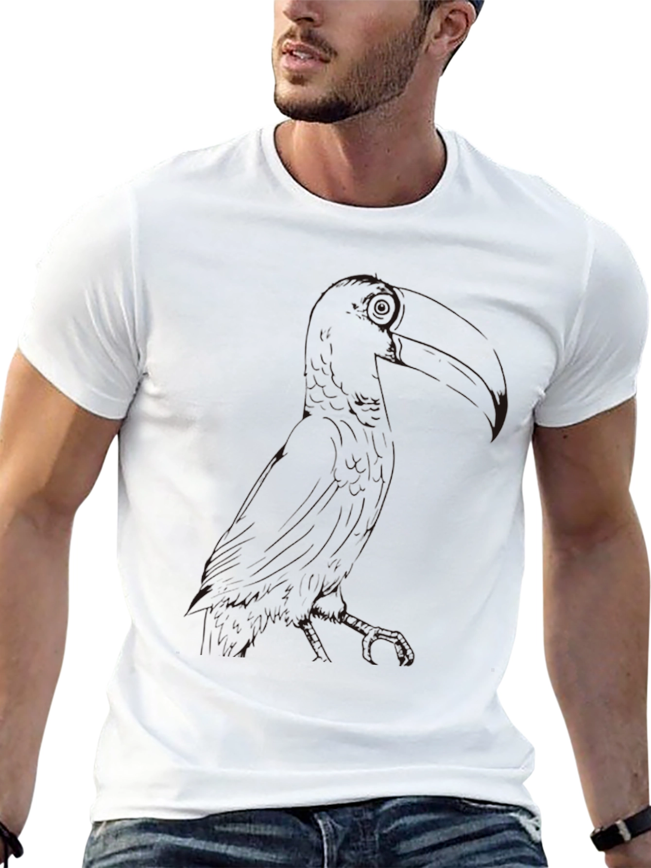 Mens Black Crew Neck T-Shirt