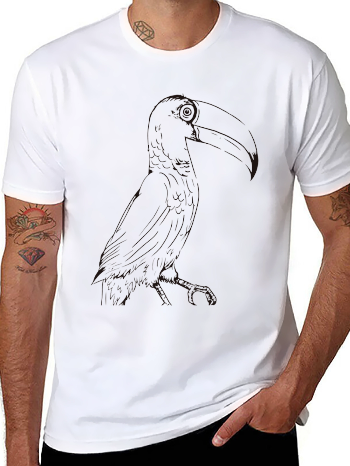 Mens Black Crew Neck T-Shirt