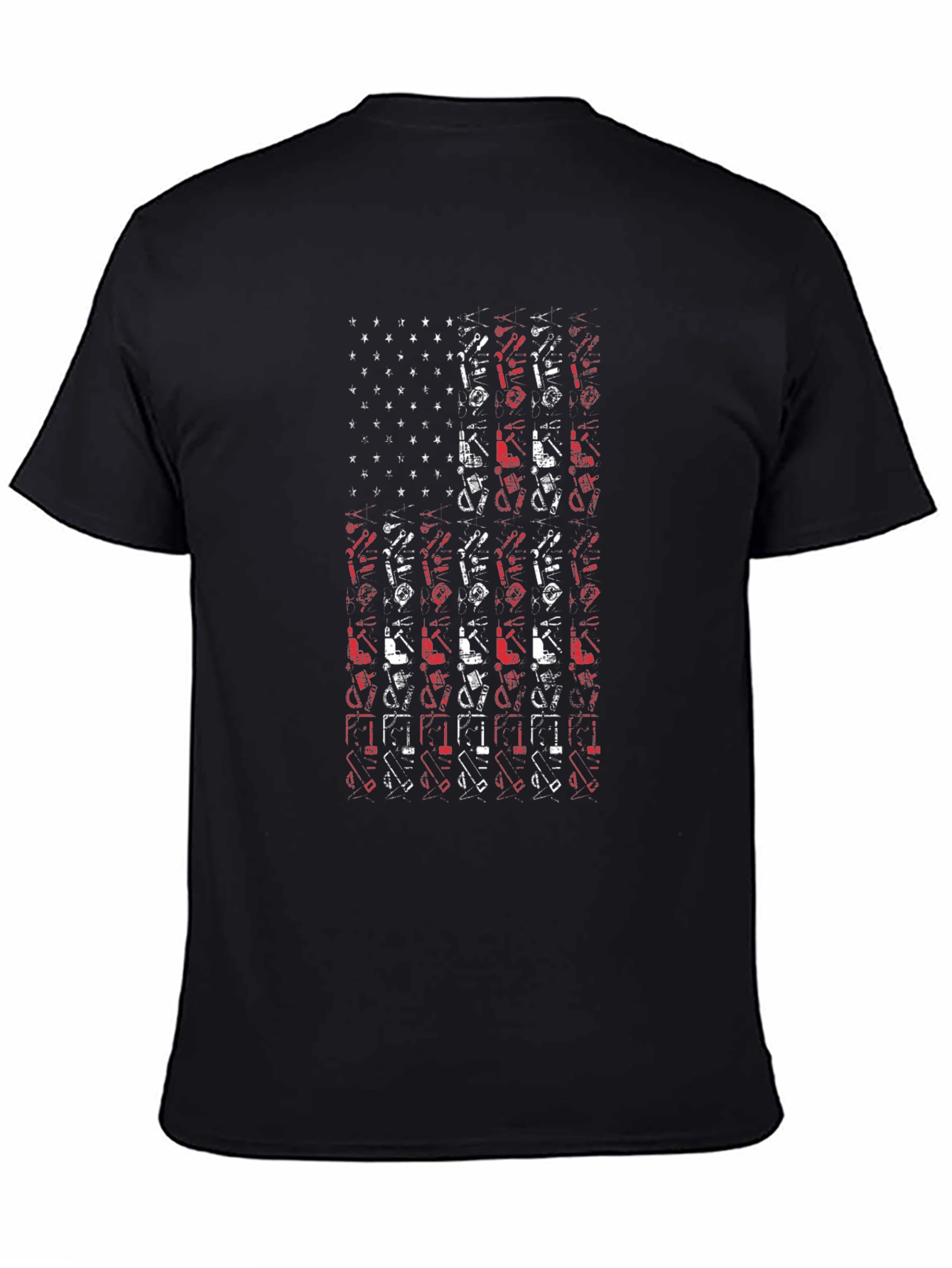 American Flag Graphic Tee - Black
