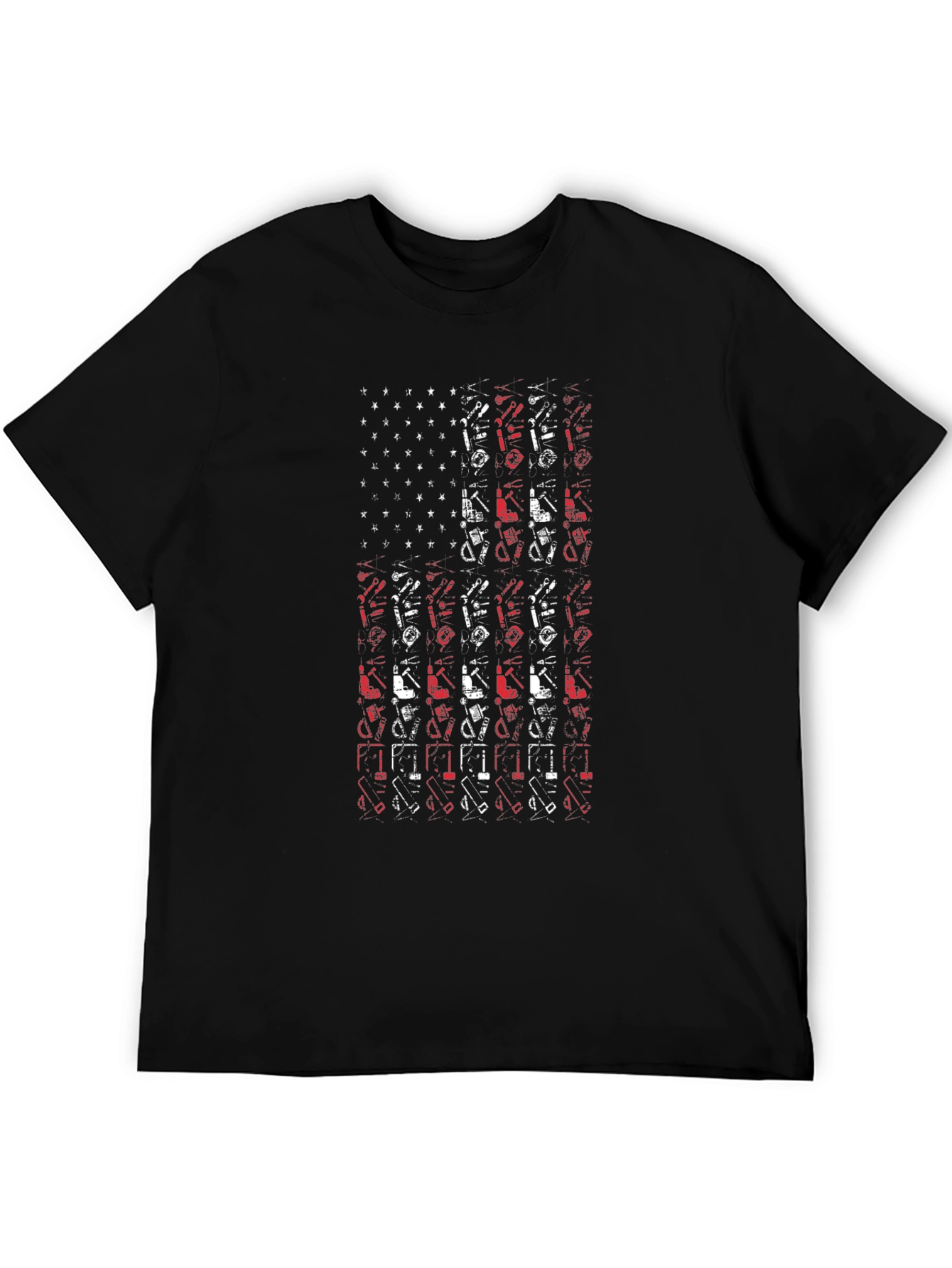 American Flag Graphic Tee - Black