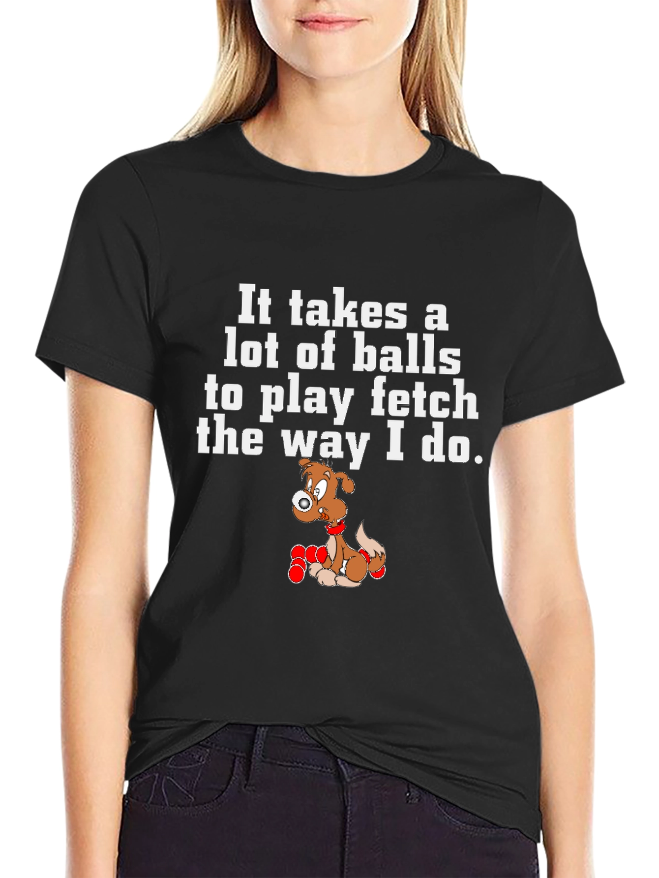 Funny Dog Fetch Balls T-Shirt