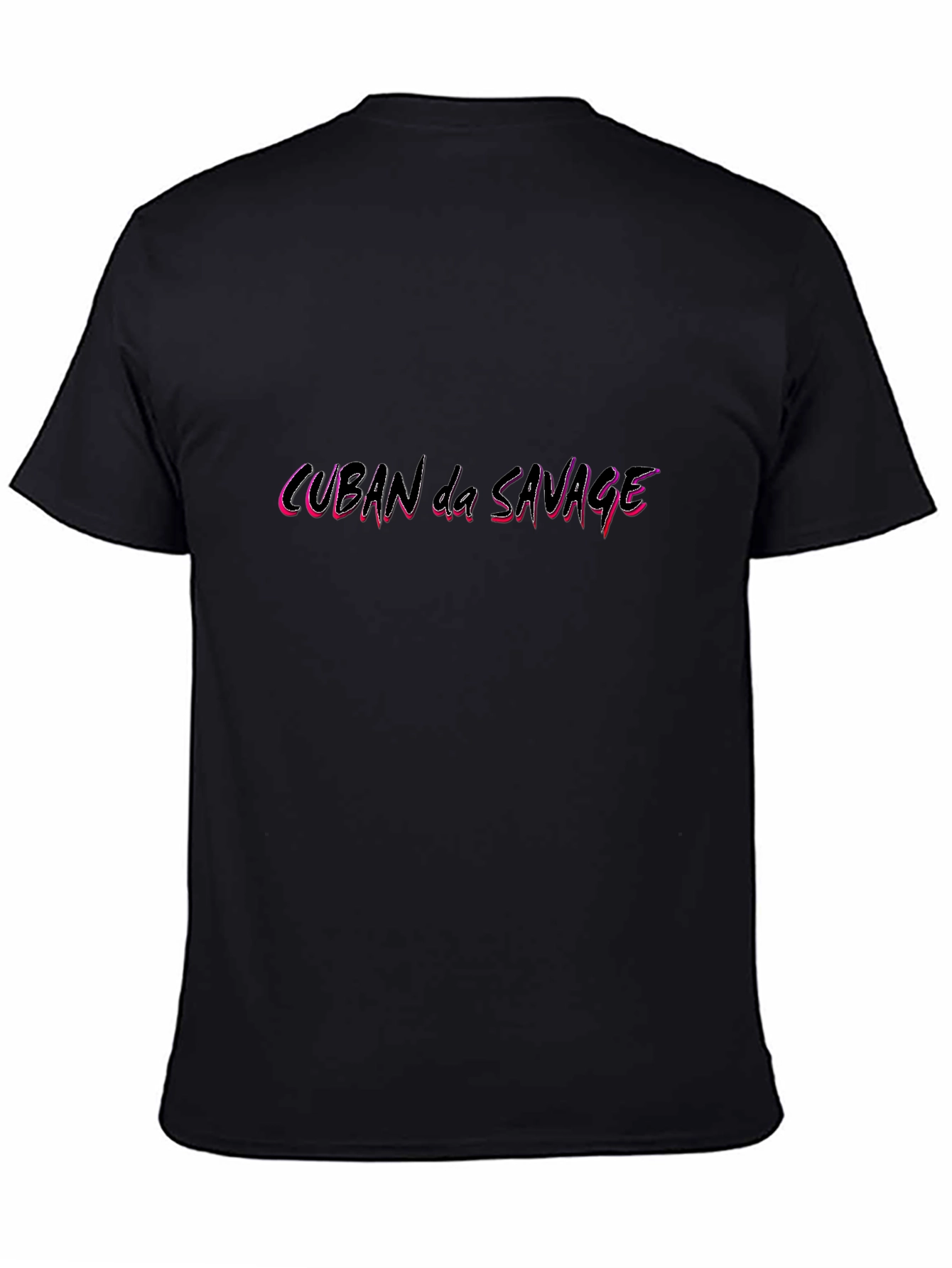 Cuban da Savage Graphic Tee - Black Cotton T-Shirt