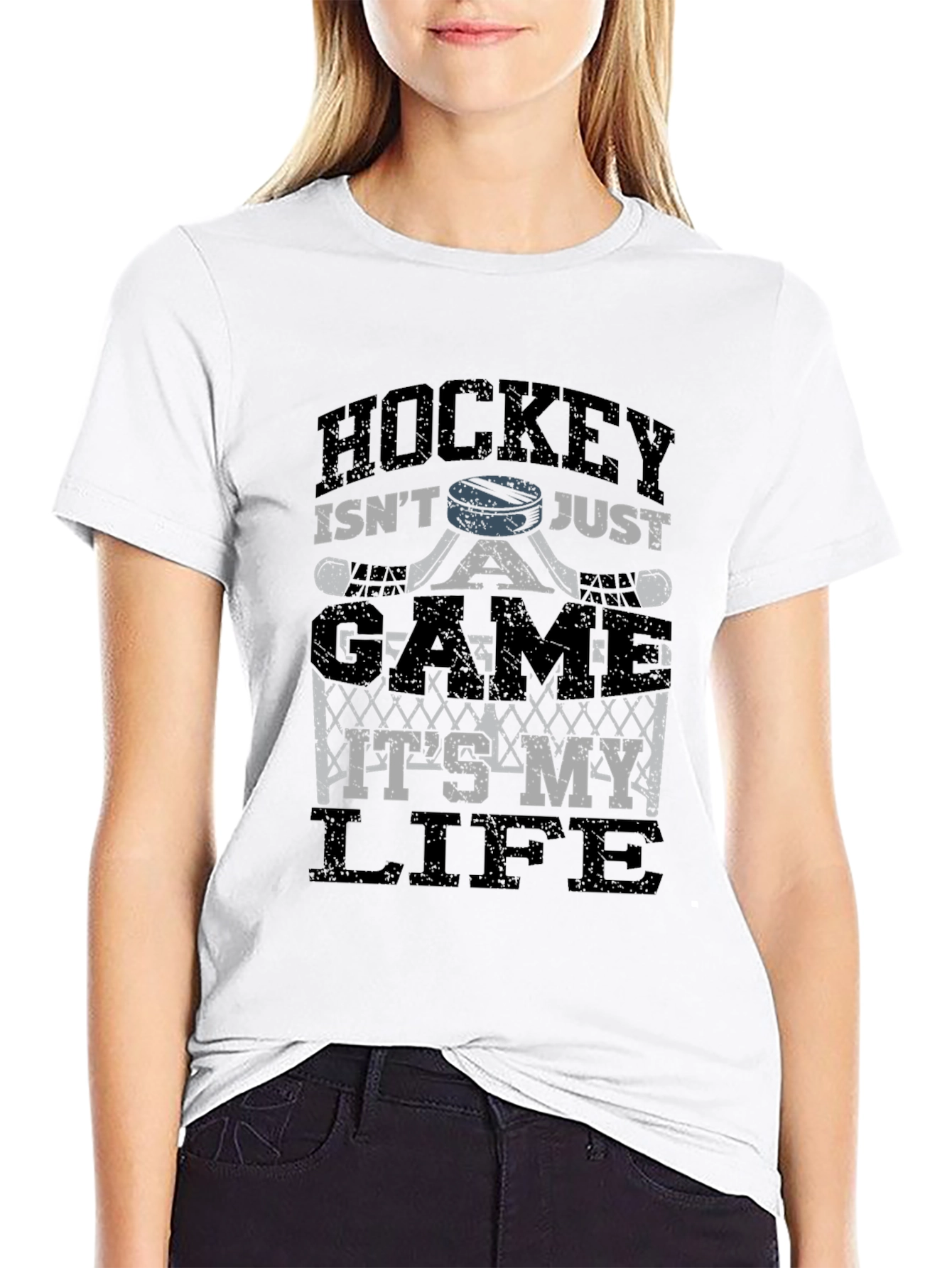 Hockey Is My Life T-Shirt - Black Mens