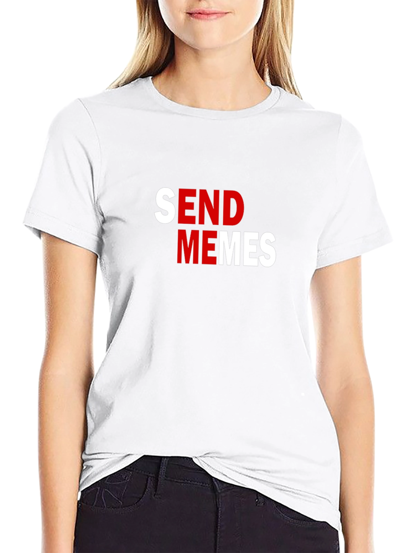 Send Memes Black Graphic Tee - Funny Slogan T-Shirt