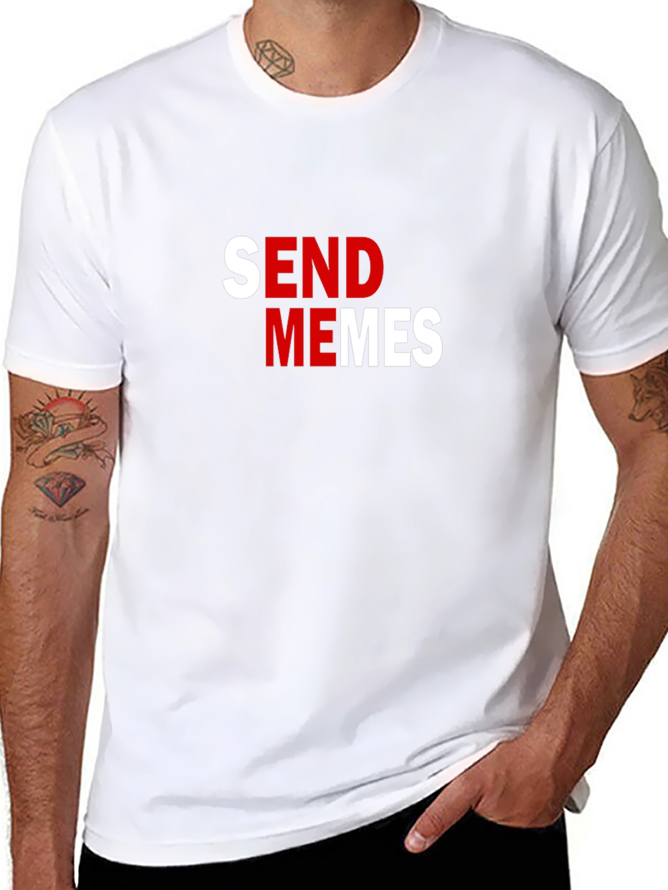 Send Memes Black Graphic Tee - Funny Slogan T-Shirt