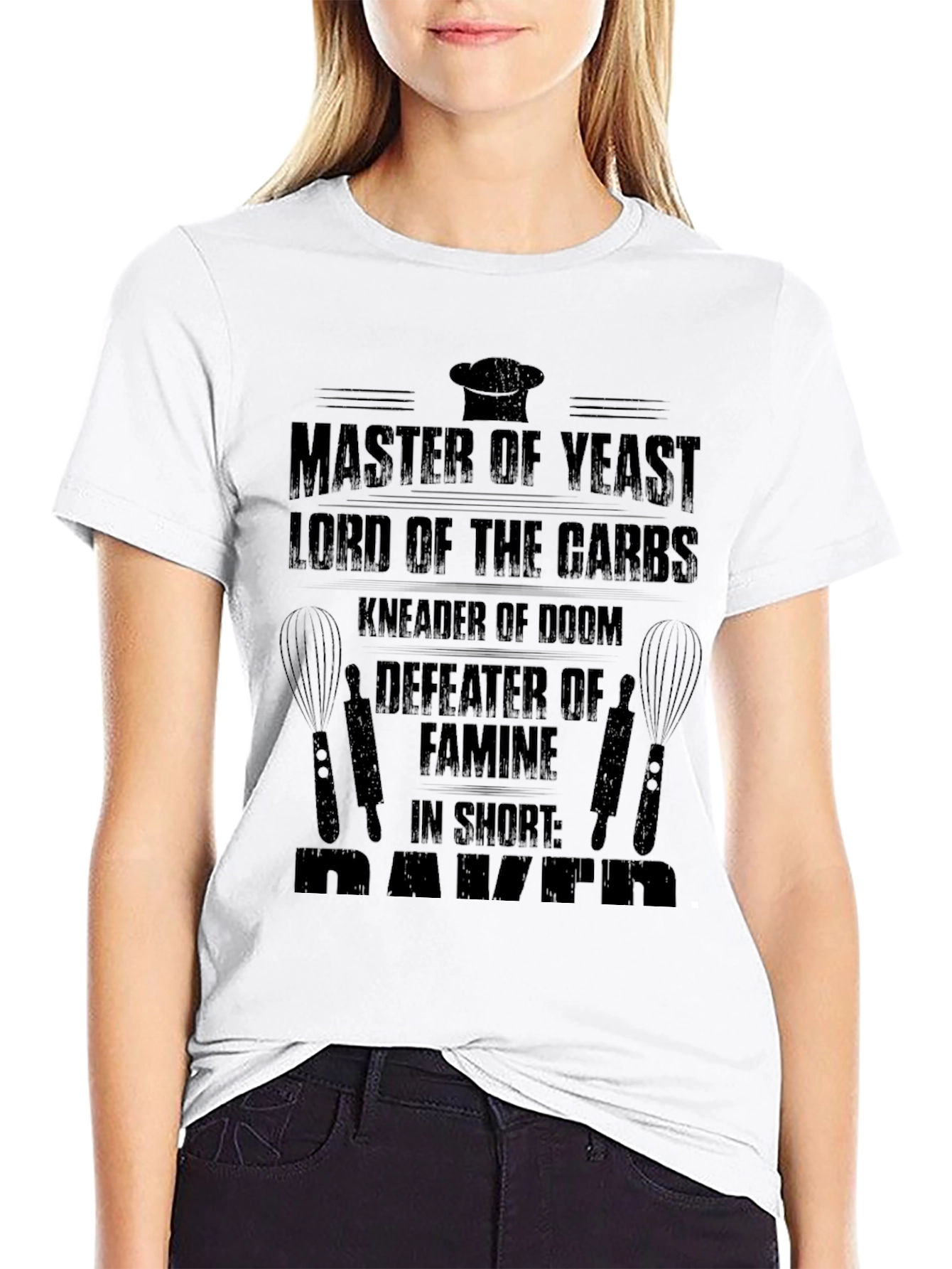 Master Baker T-Shirt - Yeast Carbs Kneader of Doom