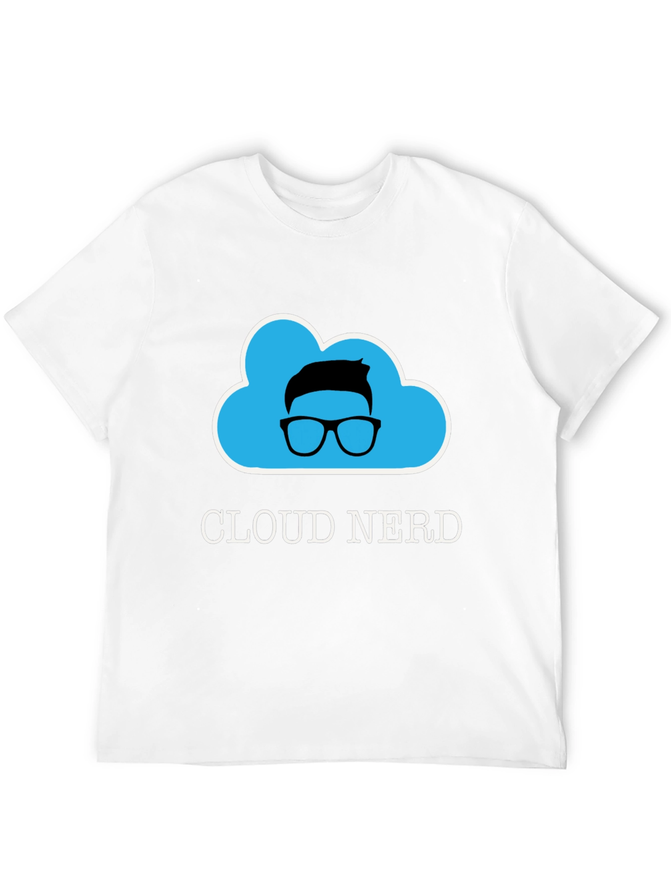 Cloud Nerd Graphic Tee - Black Cotton T-Shirt