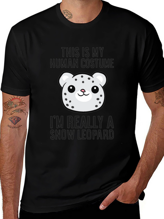 Human Costume Snow Leopard Graphic T-Shirt