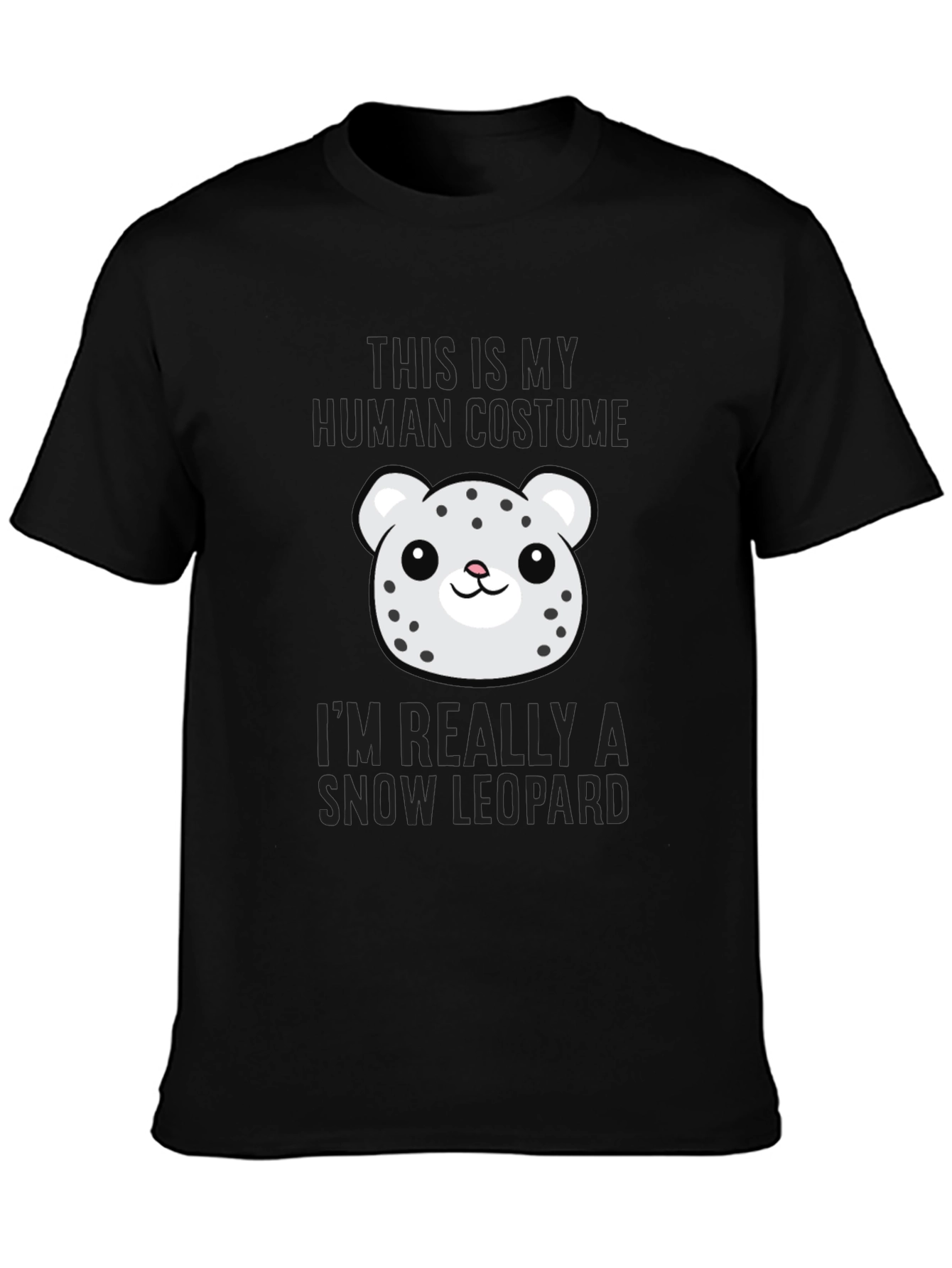 Human Costume Snow Leopard Graphic T-Shirt