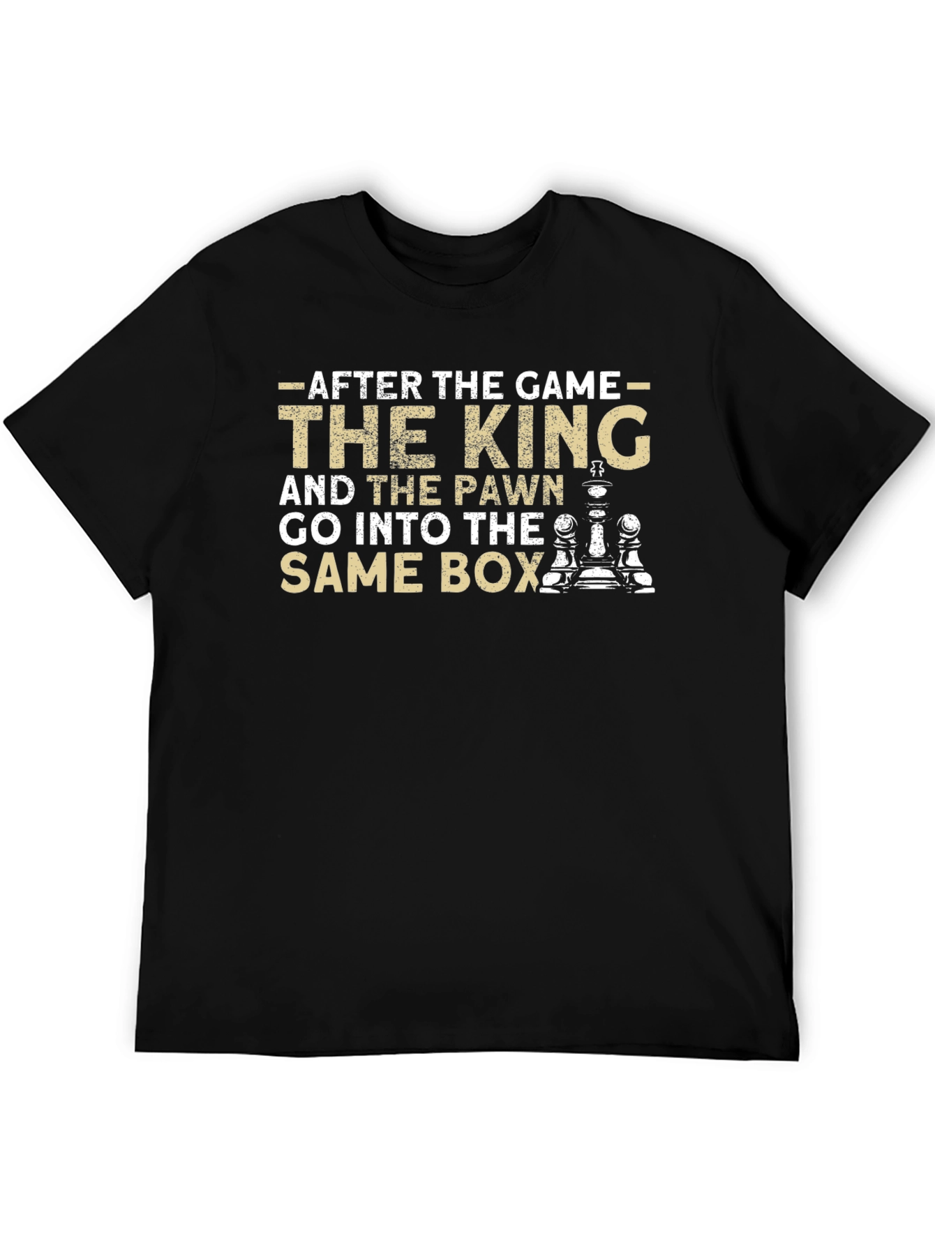Chess King and Pawn Graphic T-Shirt