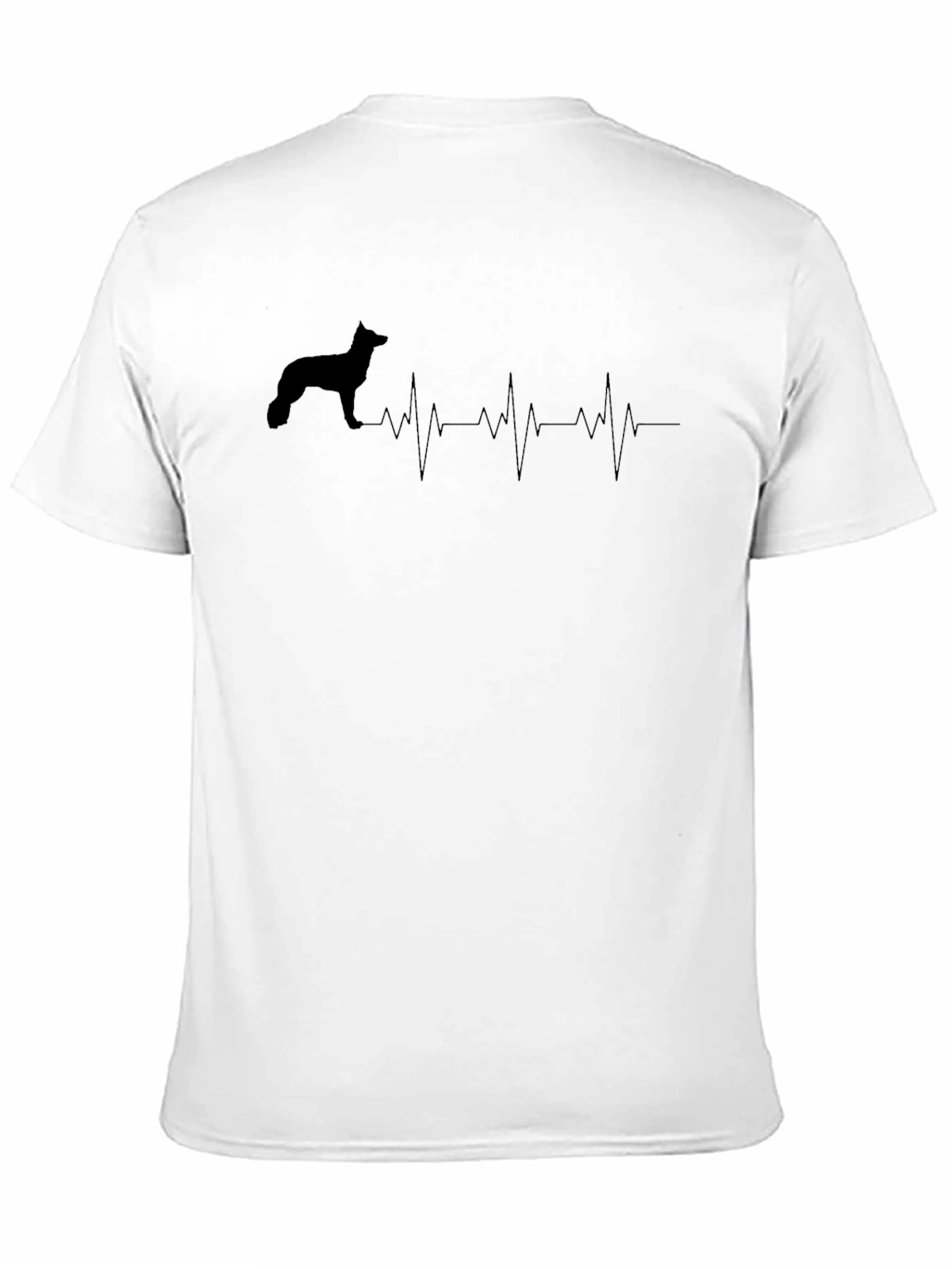 Dog Heartbeat Graphic Tee - Mens Black T-Shirt