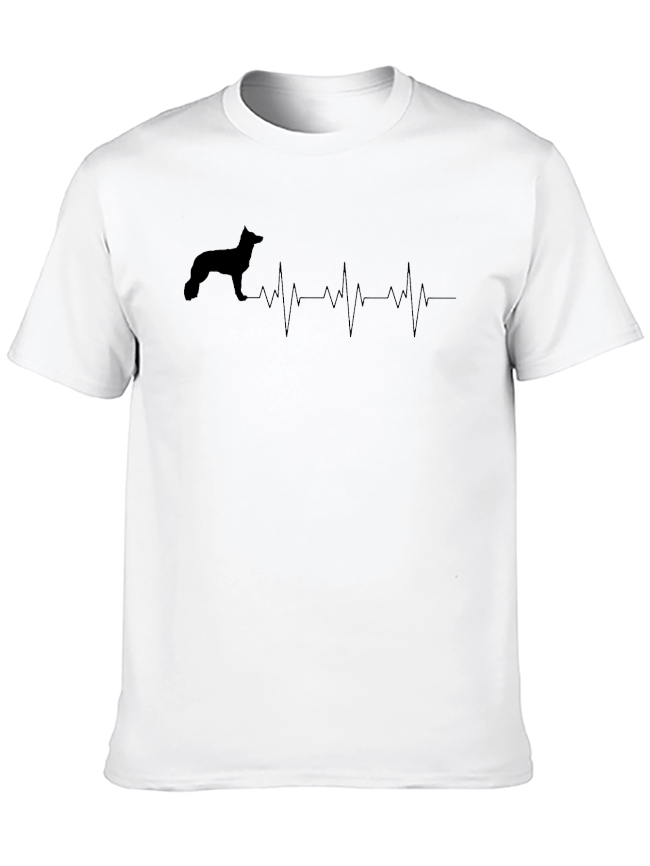 Dog Heartbeat Graphic Tee - Mens Black T-Shirt