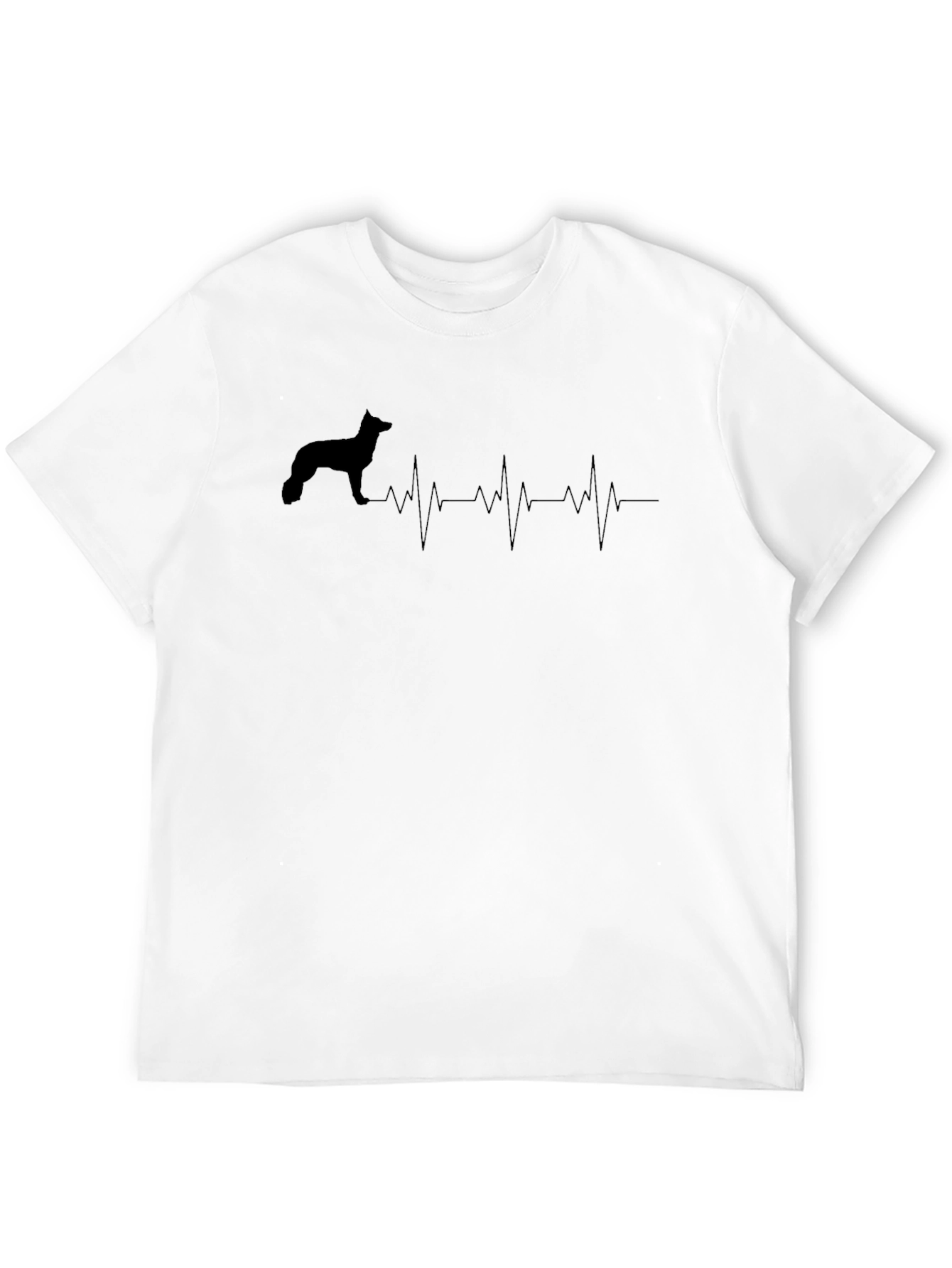 Dog Heartbeat Graphic Tee - Mens Black T-Shirt