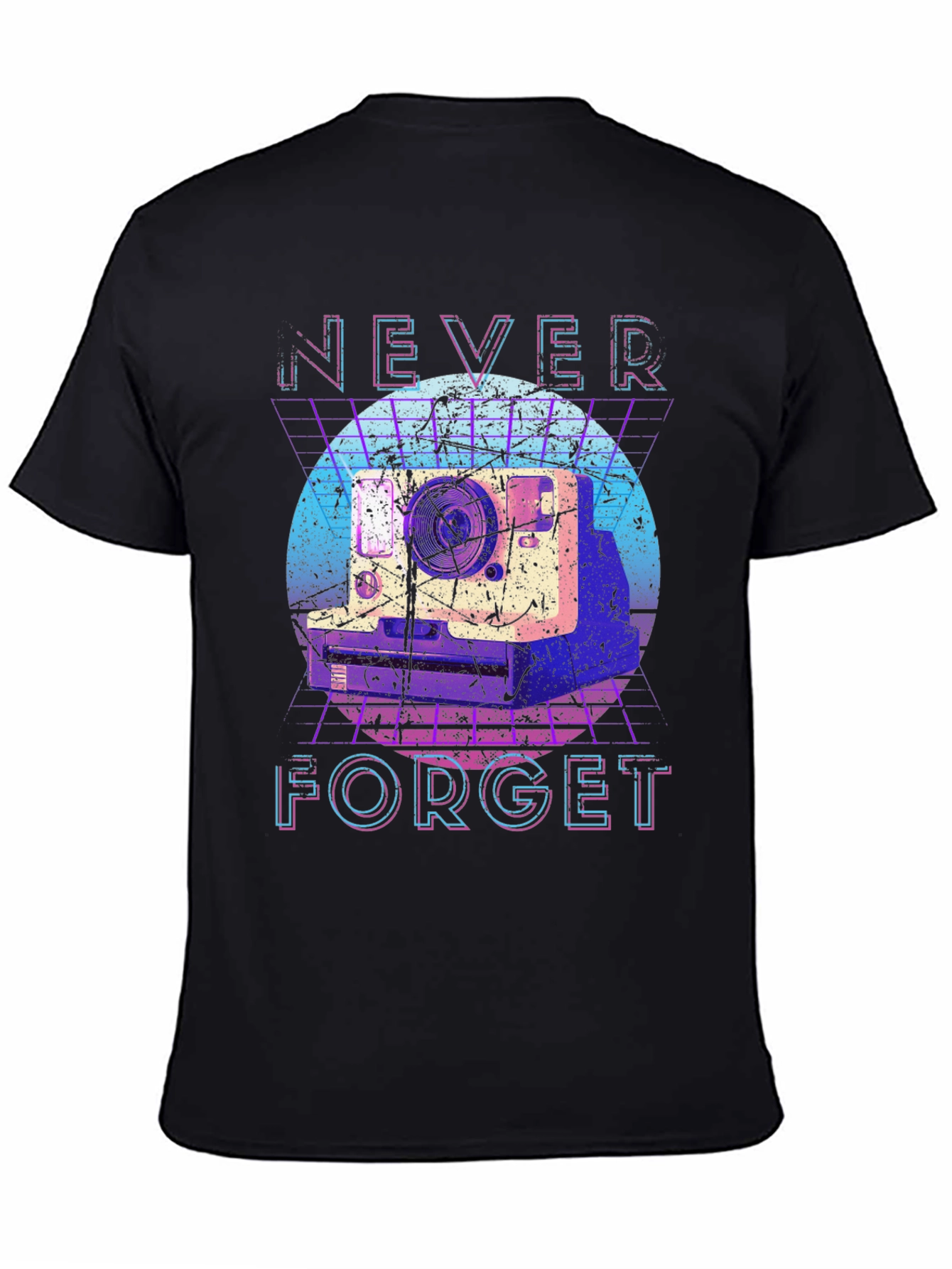 Retro Camera T-Shirt - Never Forget