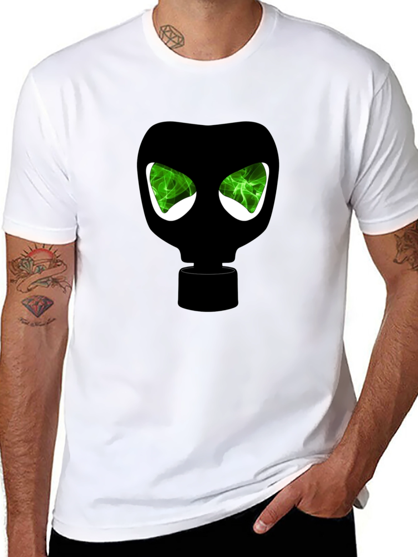 Gas Mask Graphic Tee - Mens Black T-Shirt