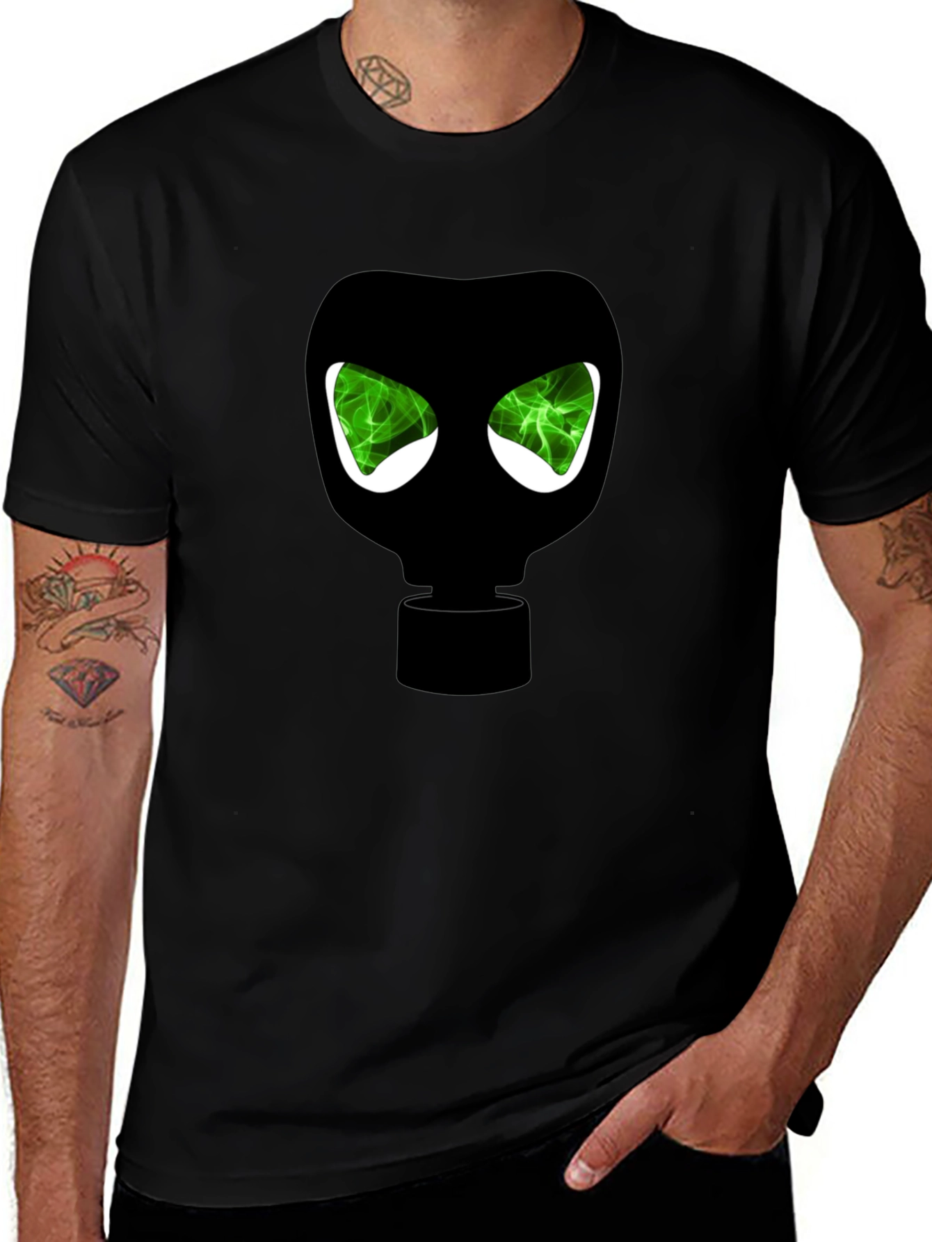 Gas Mask Graphic Tee - Mens Black T-Shirt