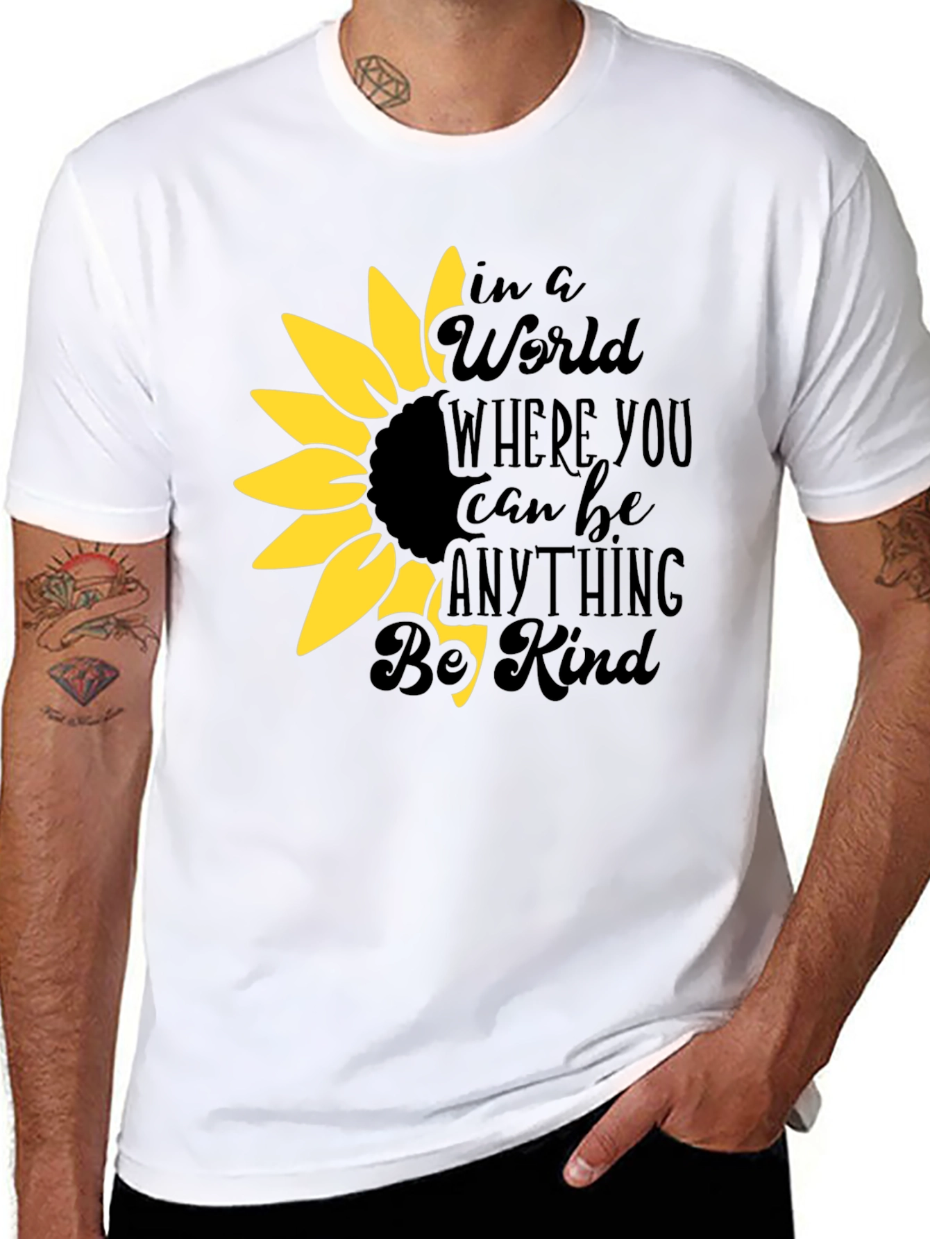 Be Kind Sunflower Graphic T-Shirt