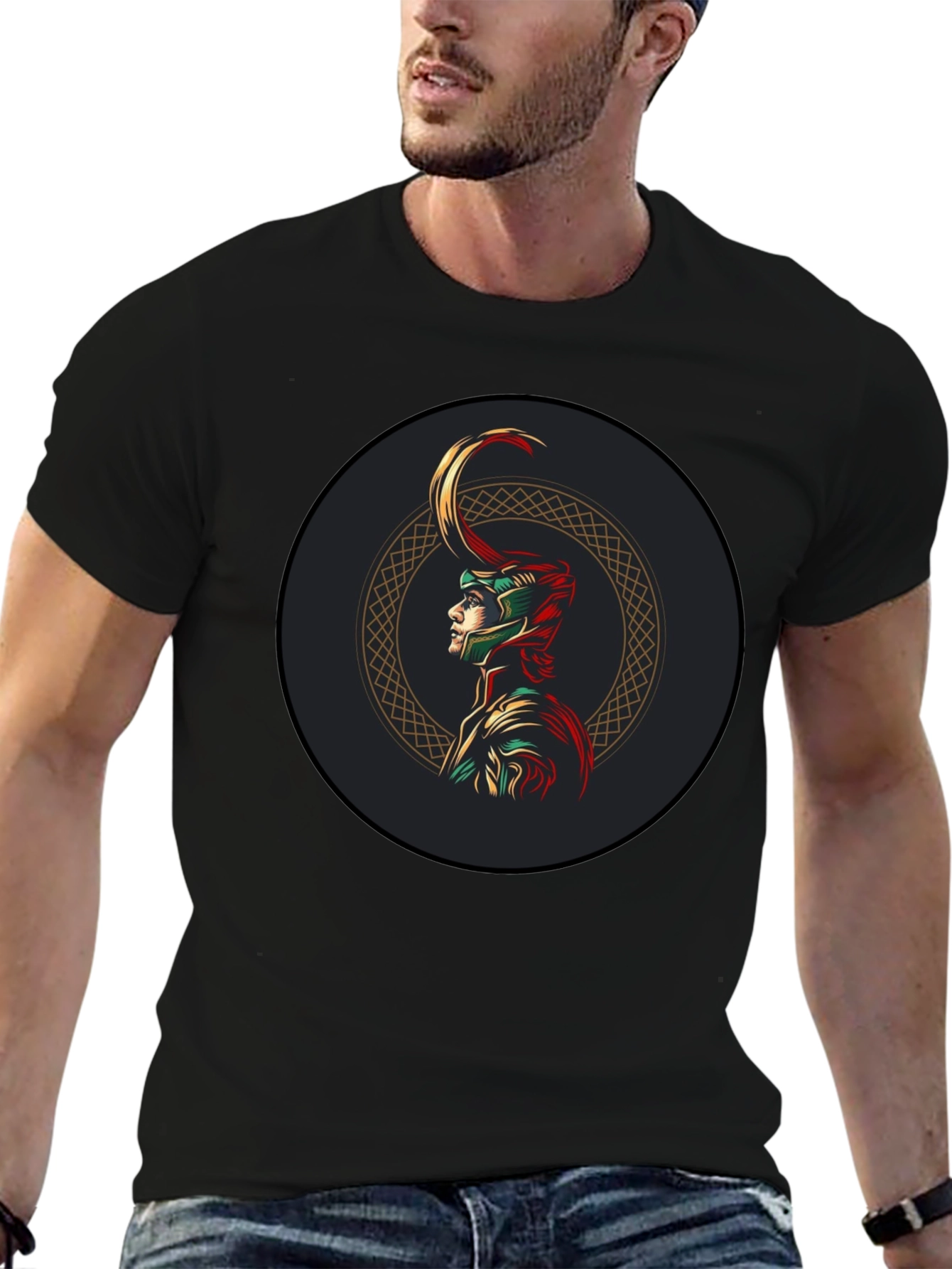 Loki Marvel Graphic Tee - Black Cotton Blend