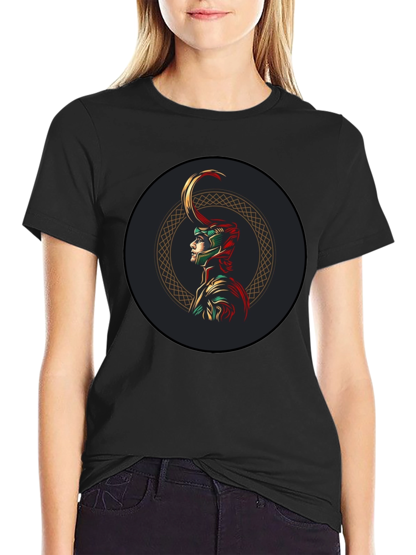 Loki Marvel Graphic Tee - Black Cotton Blend