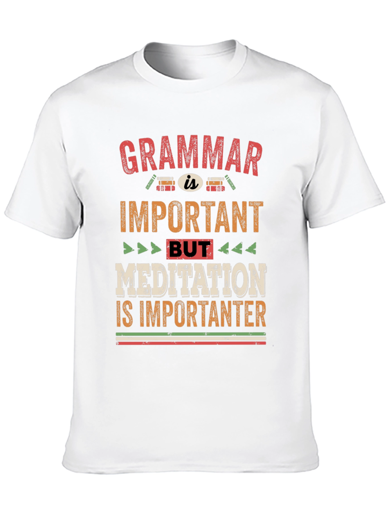 Grammar vs Meditation T-Shirt - Importanter Tee