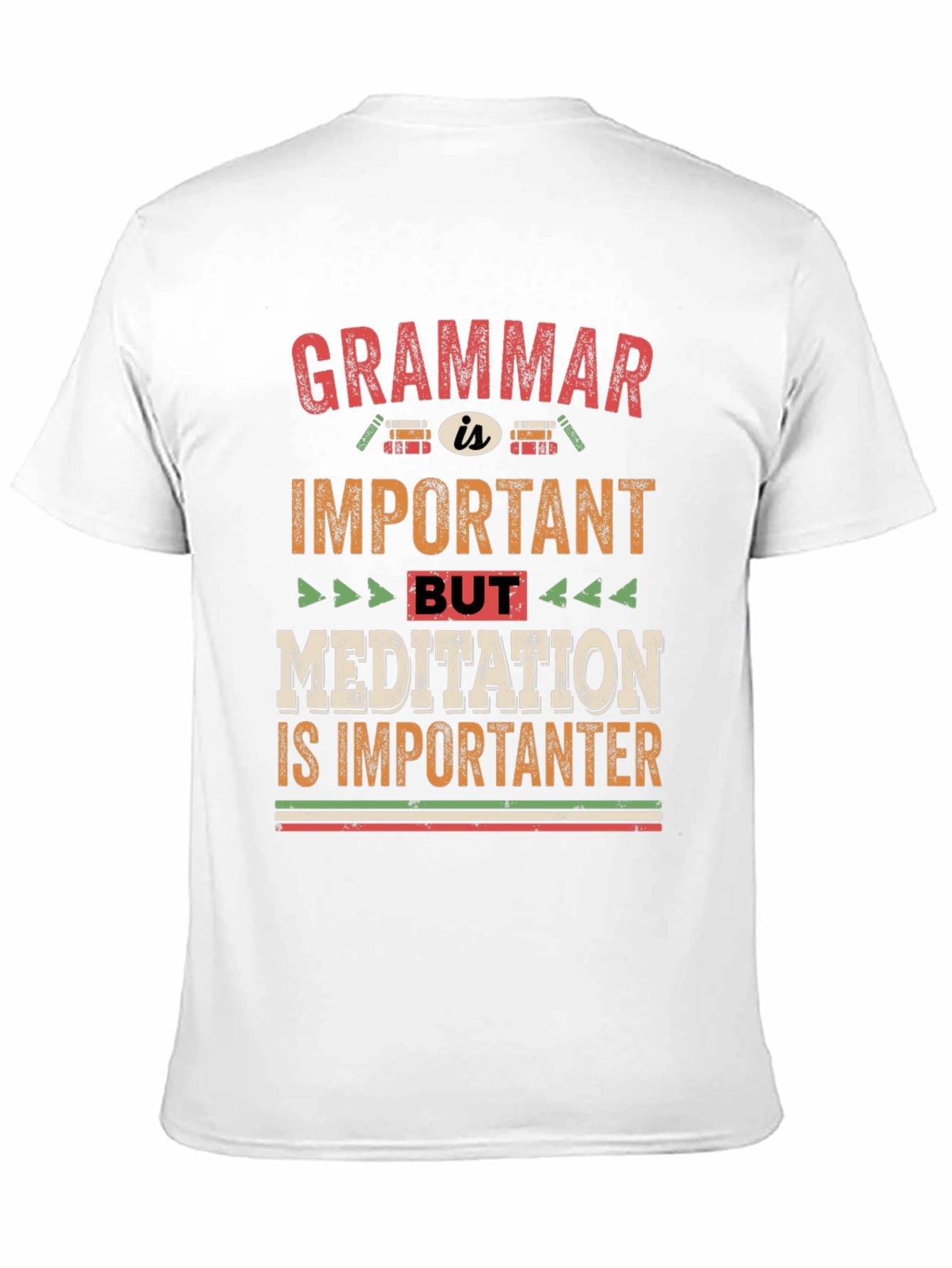 Grammar vs Meditation T-Shirt - Importanter Tee