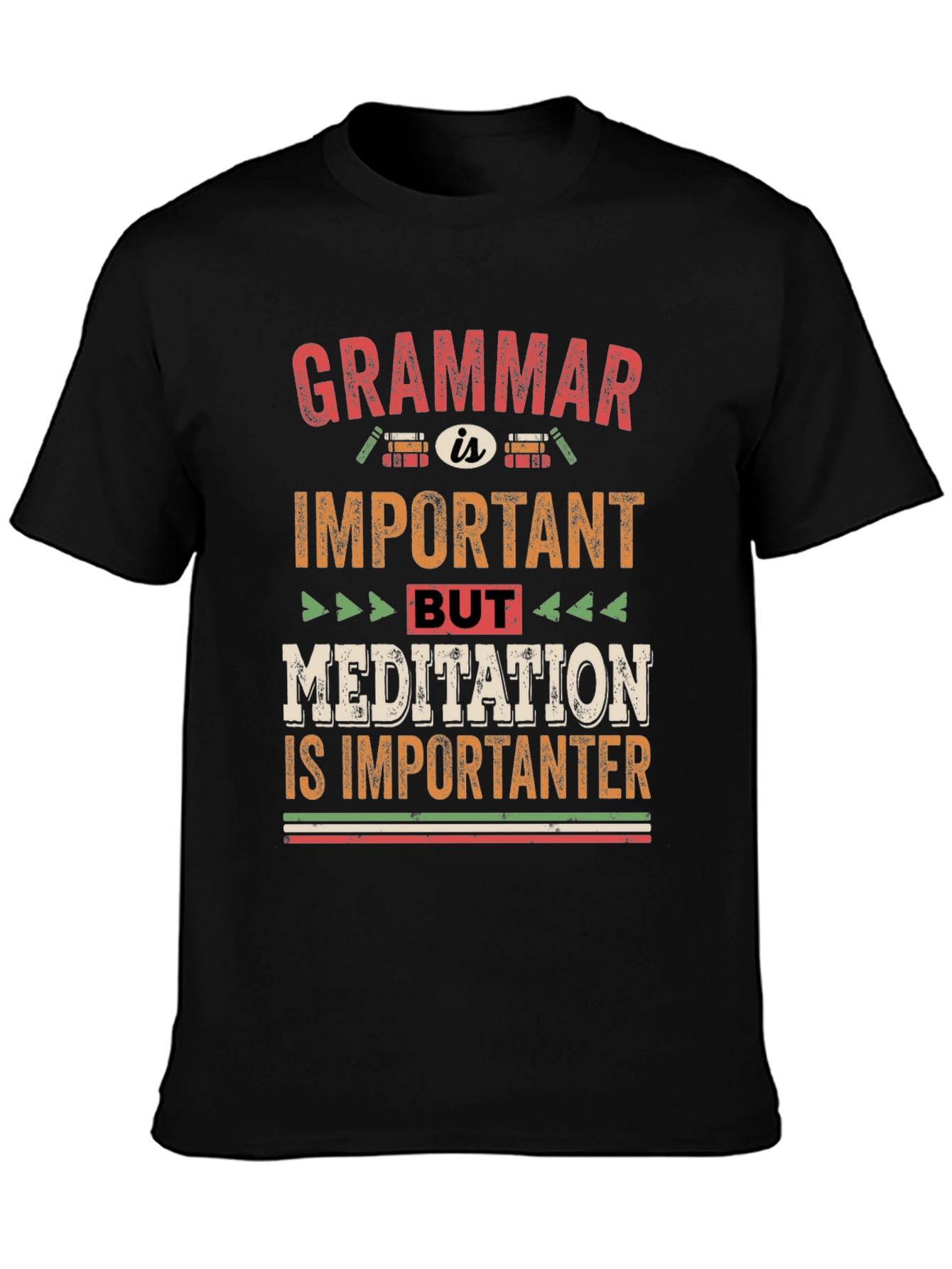 Grammar vs Meditation T-Shirt - Importanter Tee