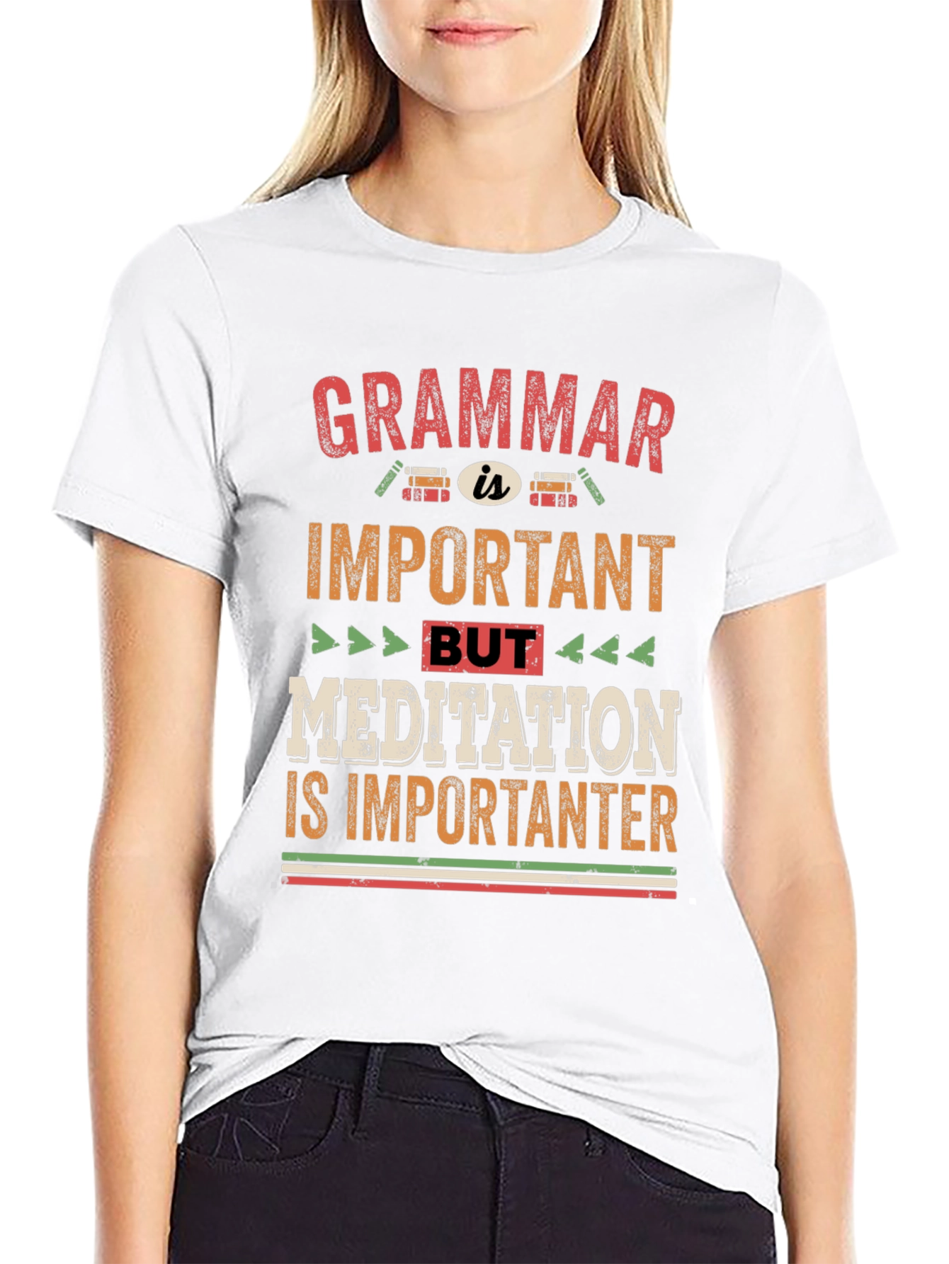 Grammar vs Meditation T-Shirt - Importanter Tee