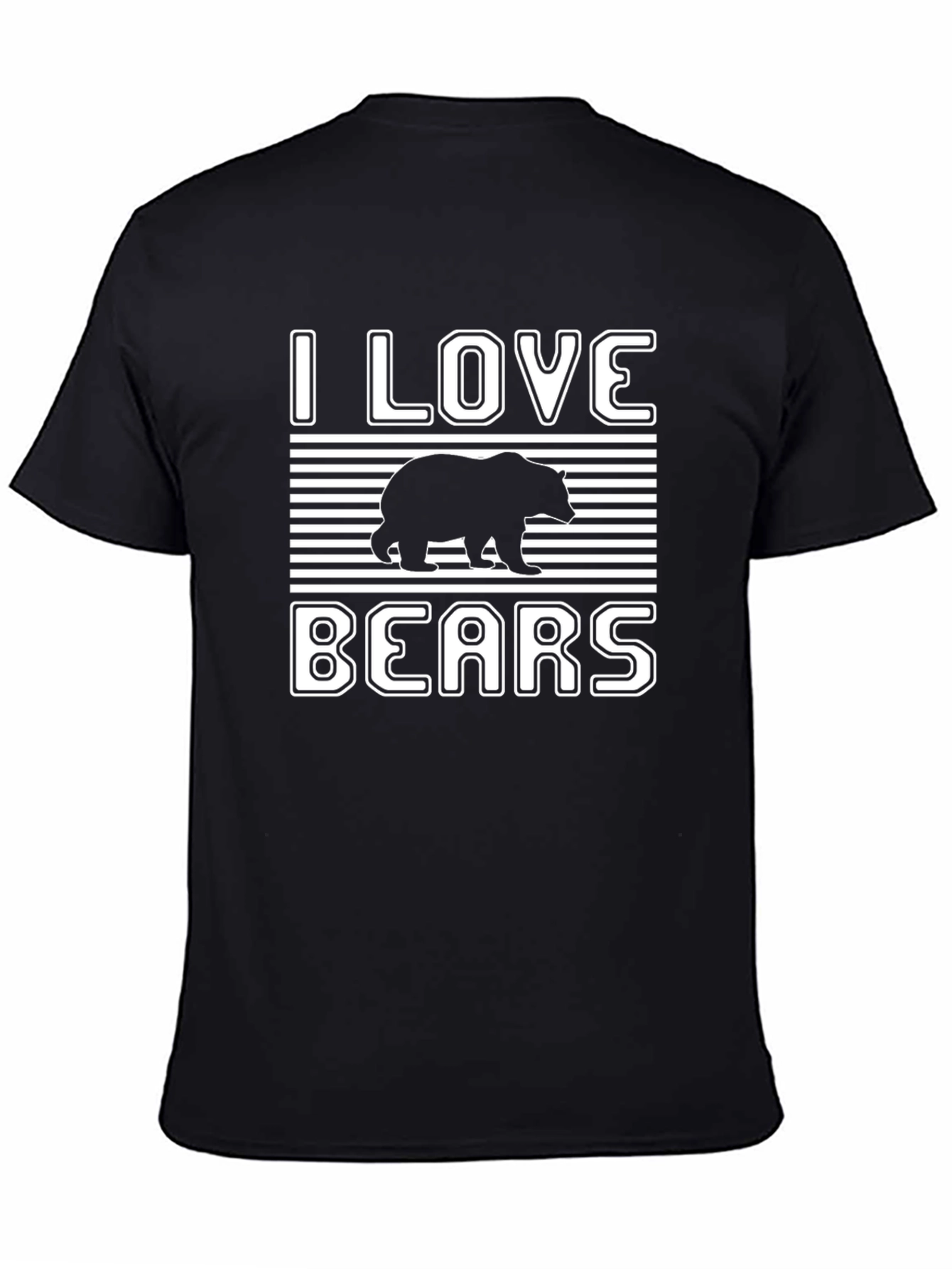 I Love Bears T-Shirt -  Black Graphic Tee