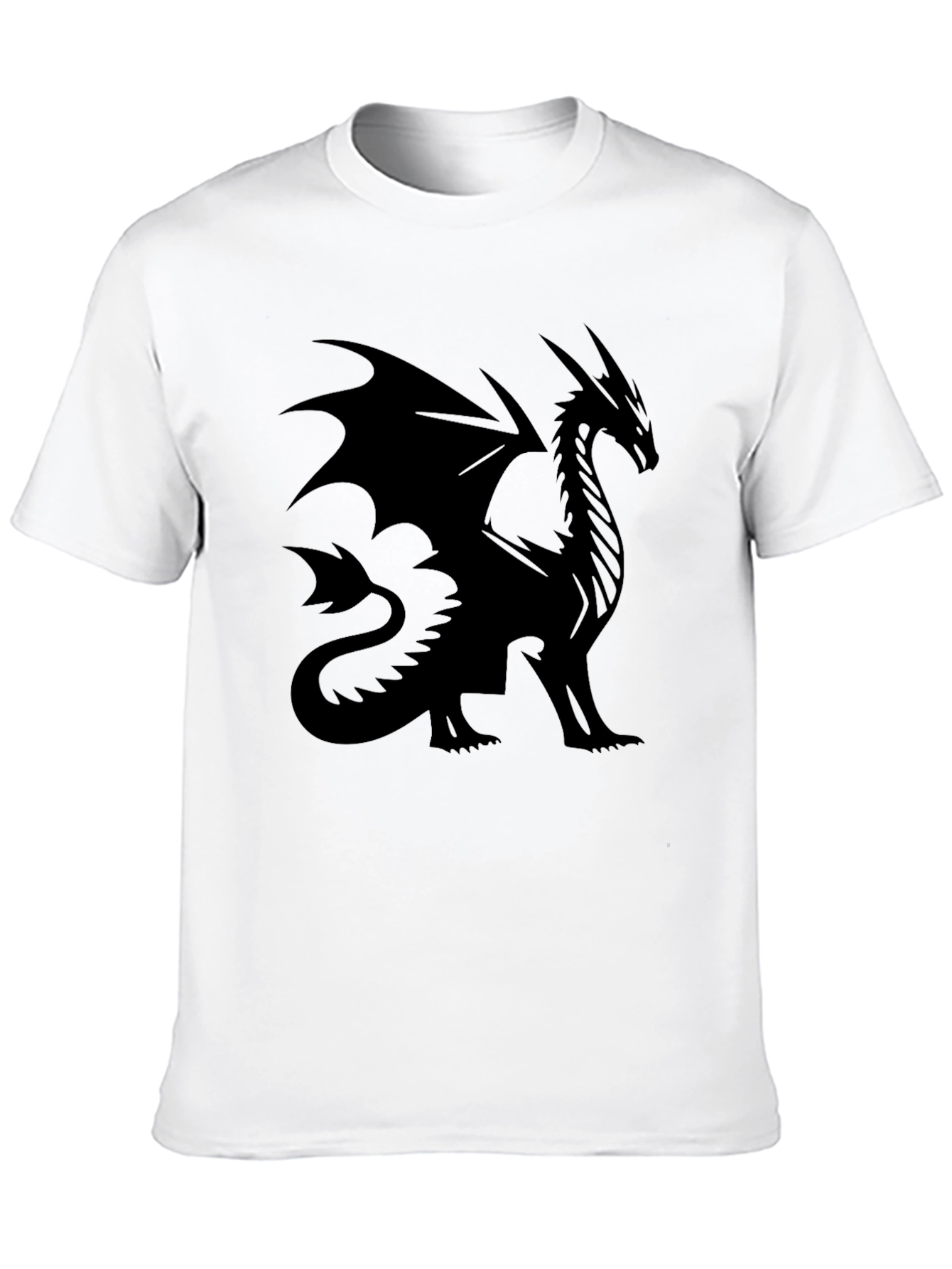 Black Dragon Graphic T-Shirt - Stylish Fantasy Tee