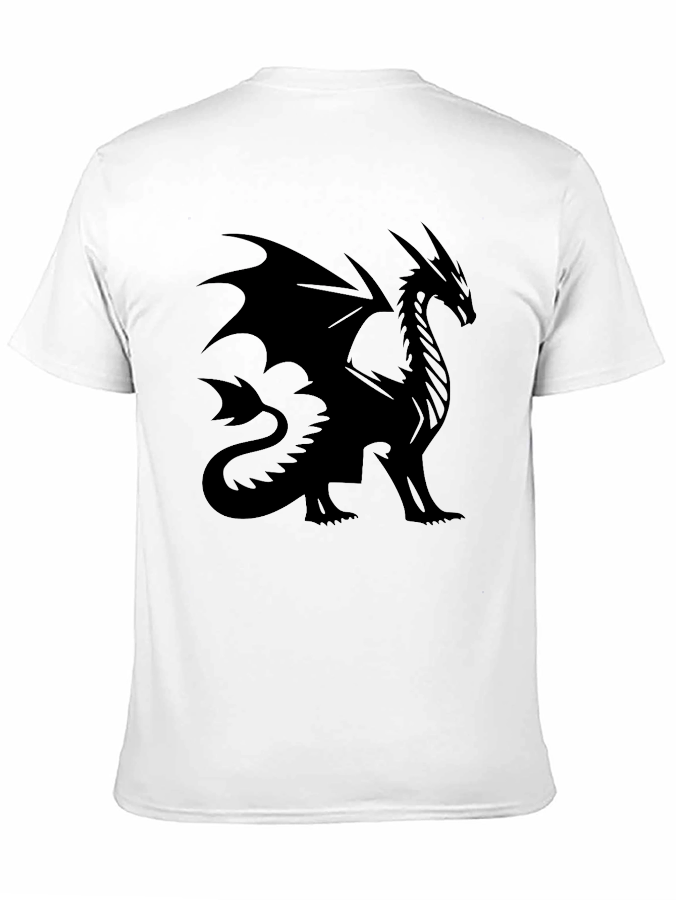 Black Dragon Graphic T-Shirt - Stylish Fantasy Tee