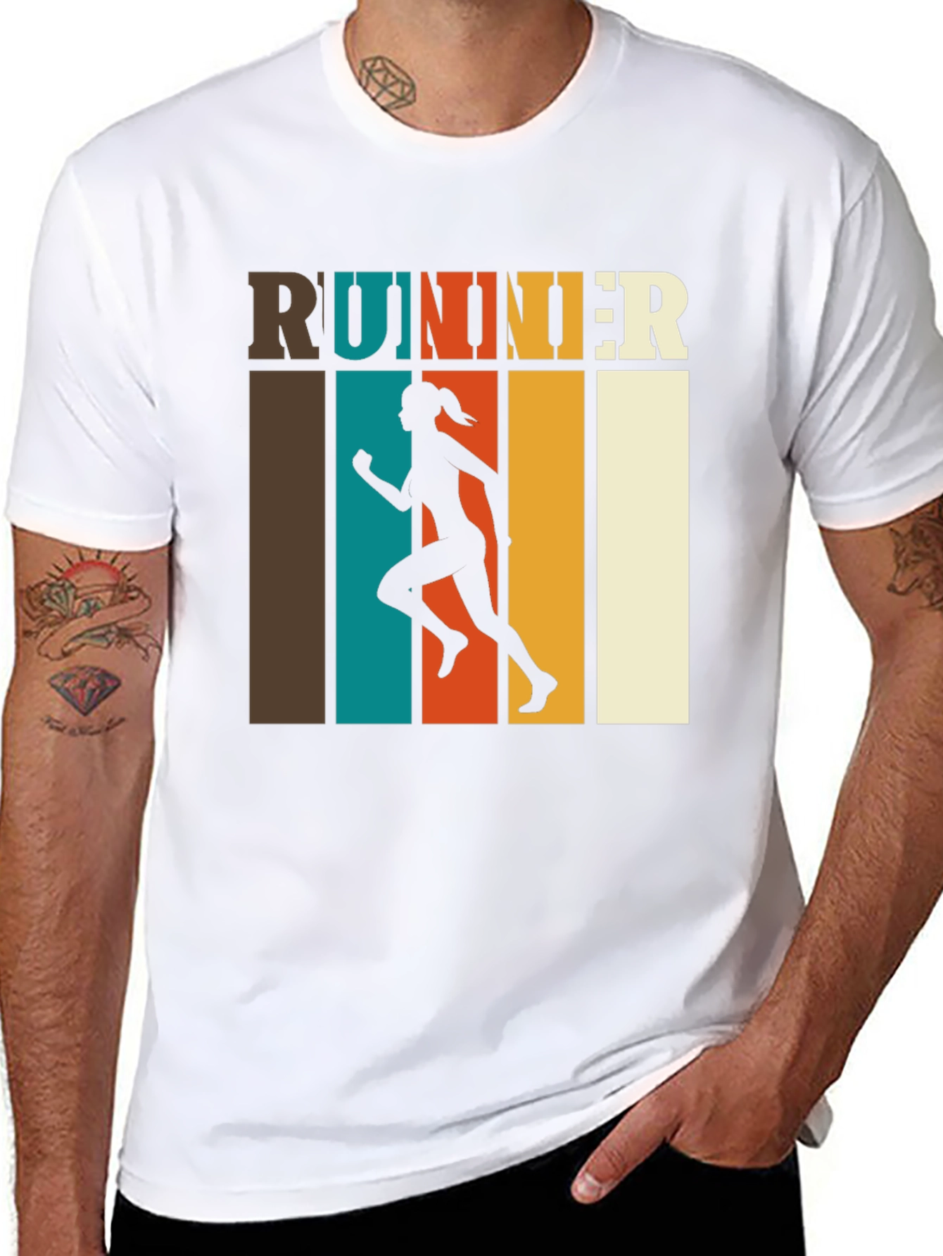Retro Runner Graphic Tee - Black