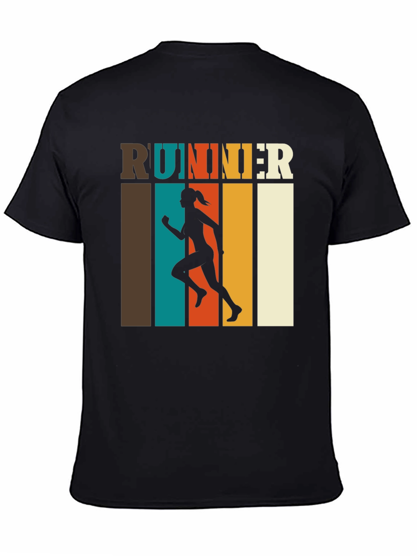 Retro Runner Graphic Tee - Black
