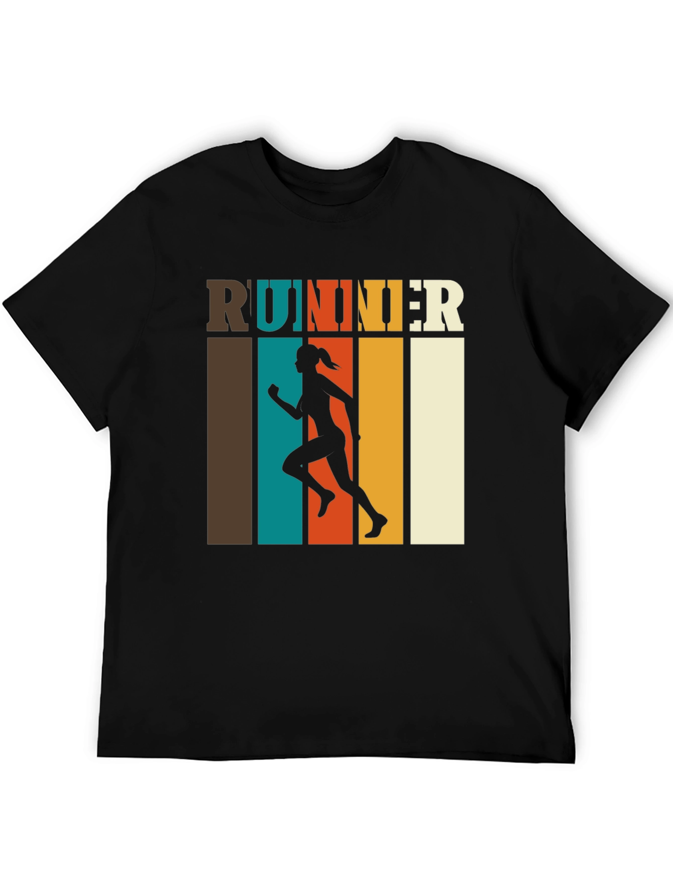 Retro Runner Graphic Tee - Black