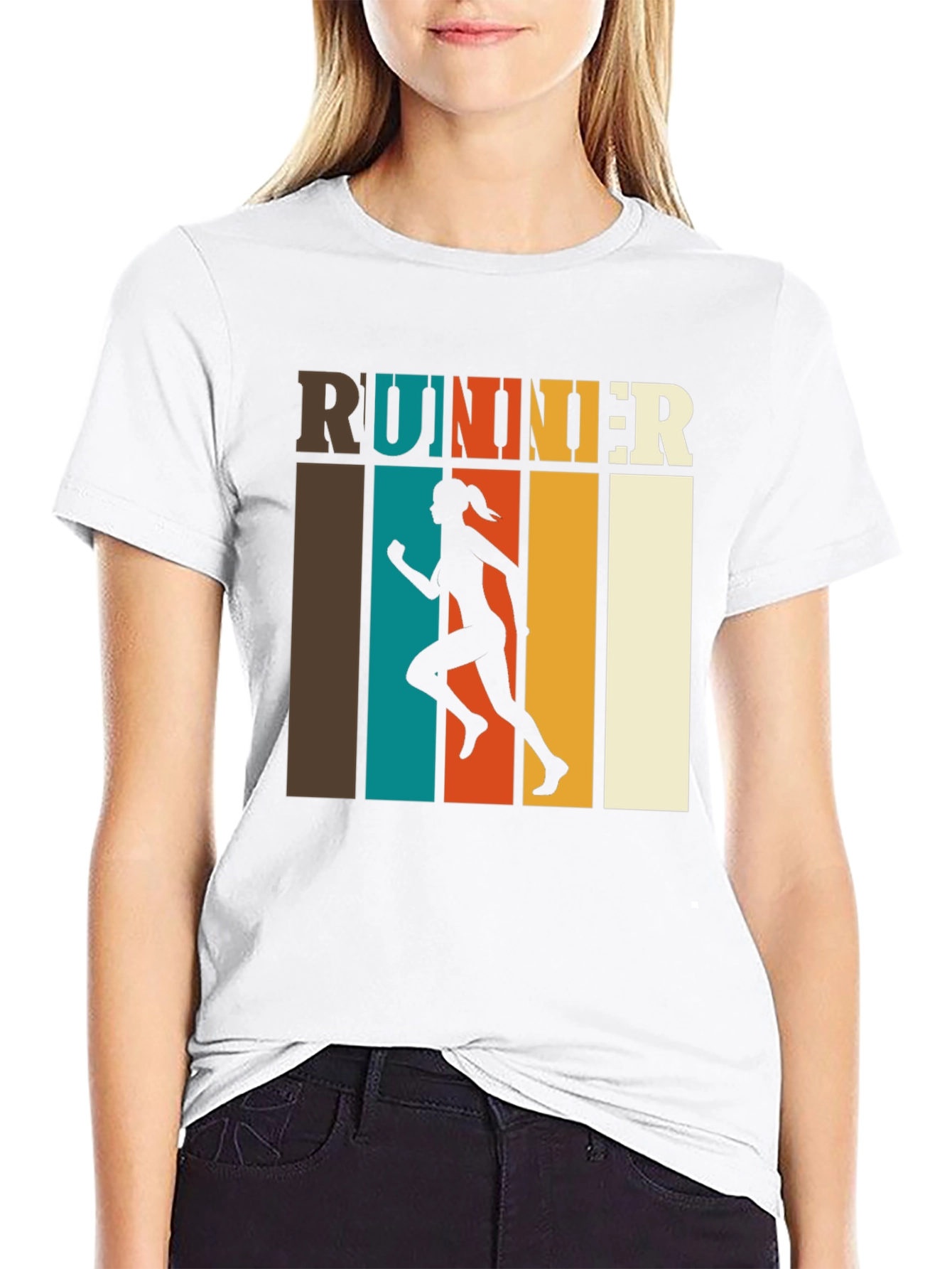 Retro Runner Graphic Tee - Black