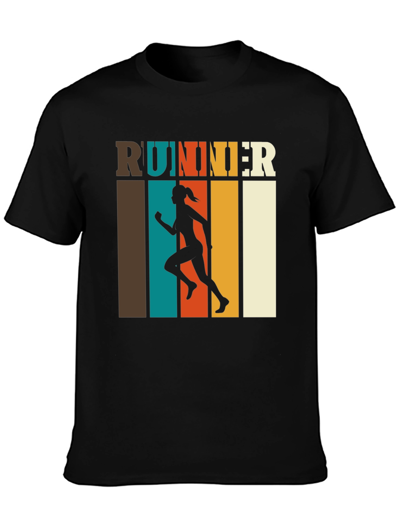 Retro Runner Graphic Tee - Black