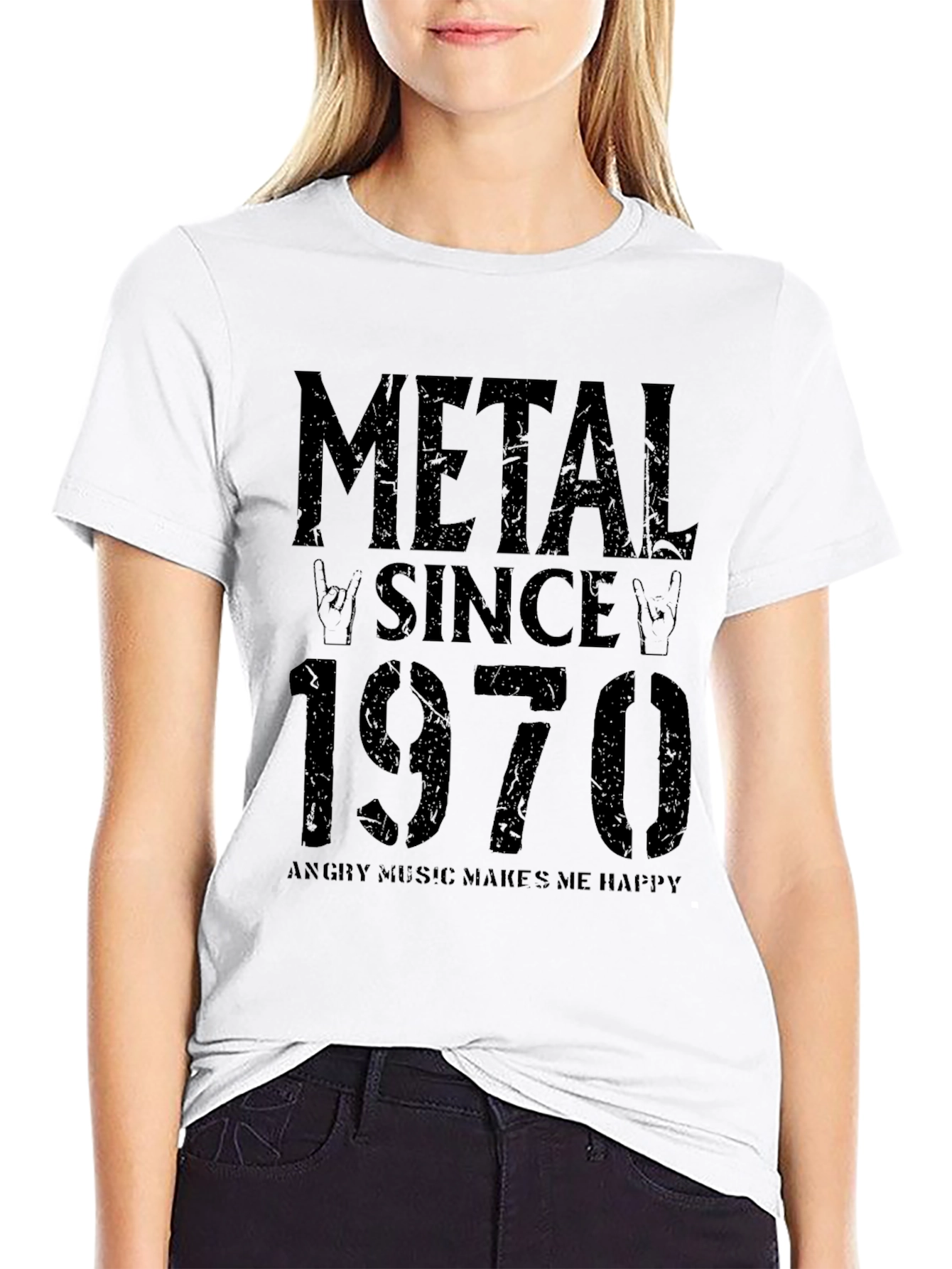 Metal Since 1970 Black Graphic T-Shirt
