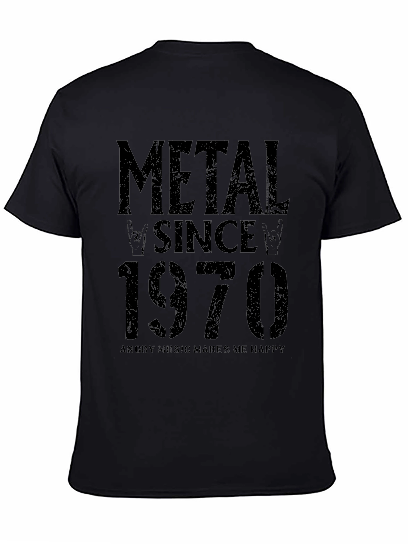 Metal Since 1970 Black Graphic T-Shirt