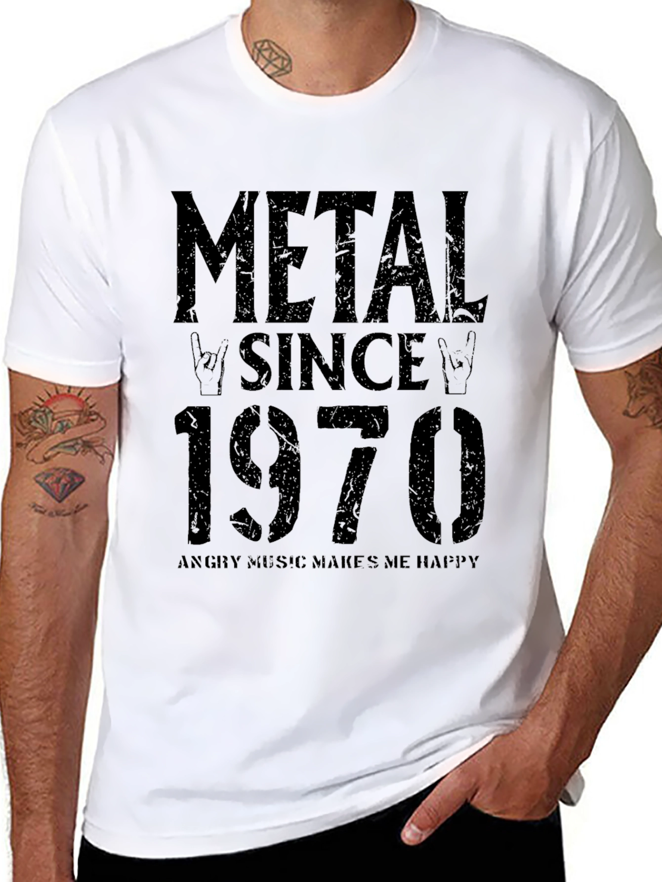 Metal Since 1970 Black Graphic T-Shirt
