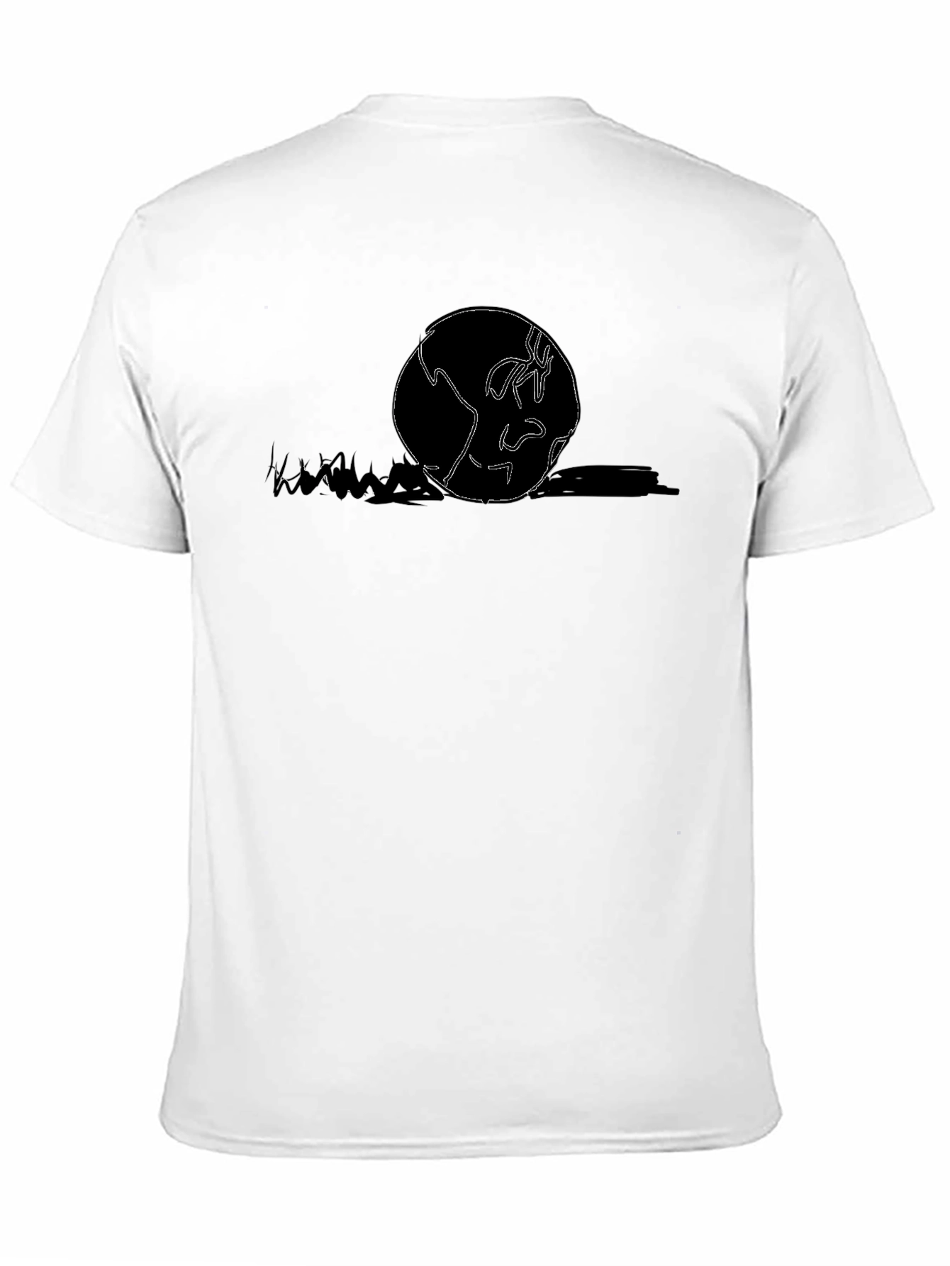 Abstract Earth Graphic Tee - Modern Black T-Shirt