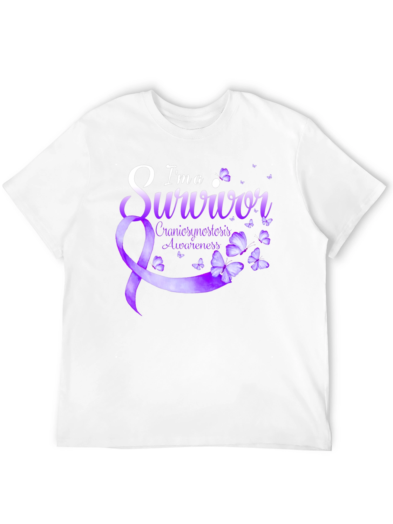 Cranial Awareness Survivor T-Shirt - Butterfly Design