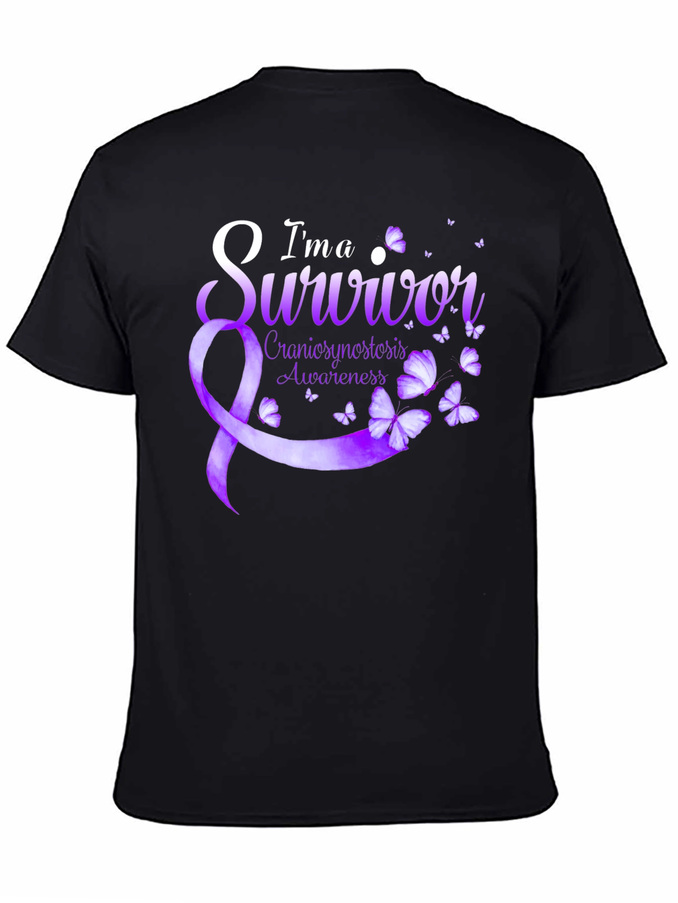Cranial Awareness Survivor T-Shirt - Butterfly Design