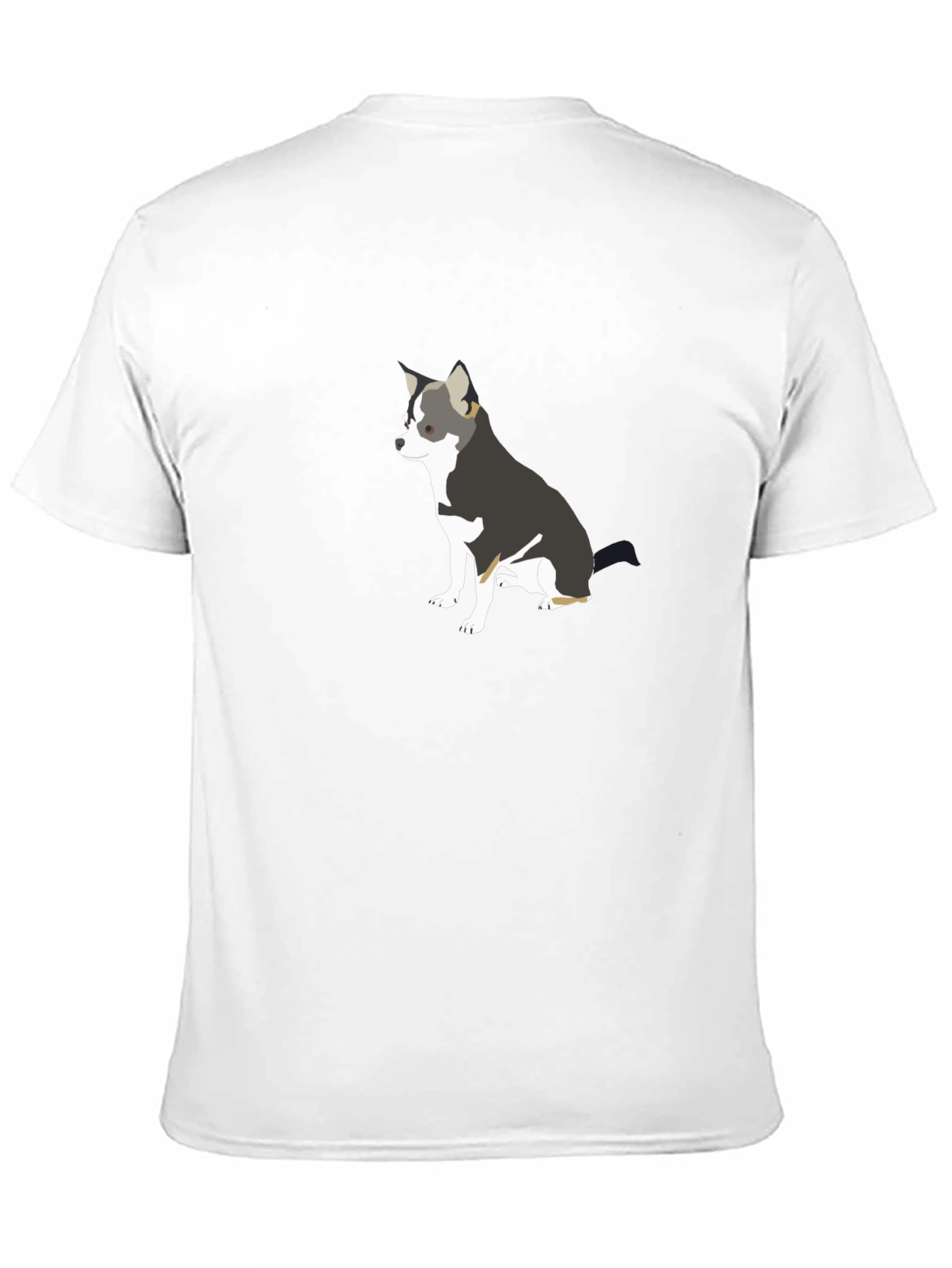 Chihuahua Graphic Print Black T-Shirt