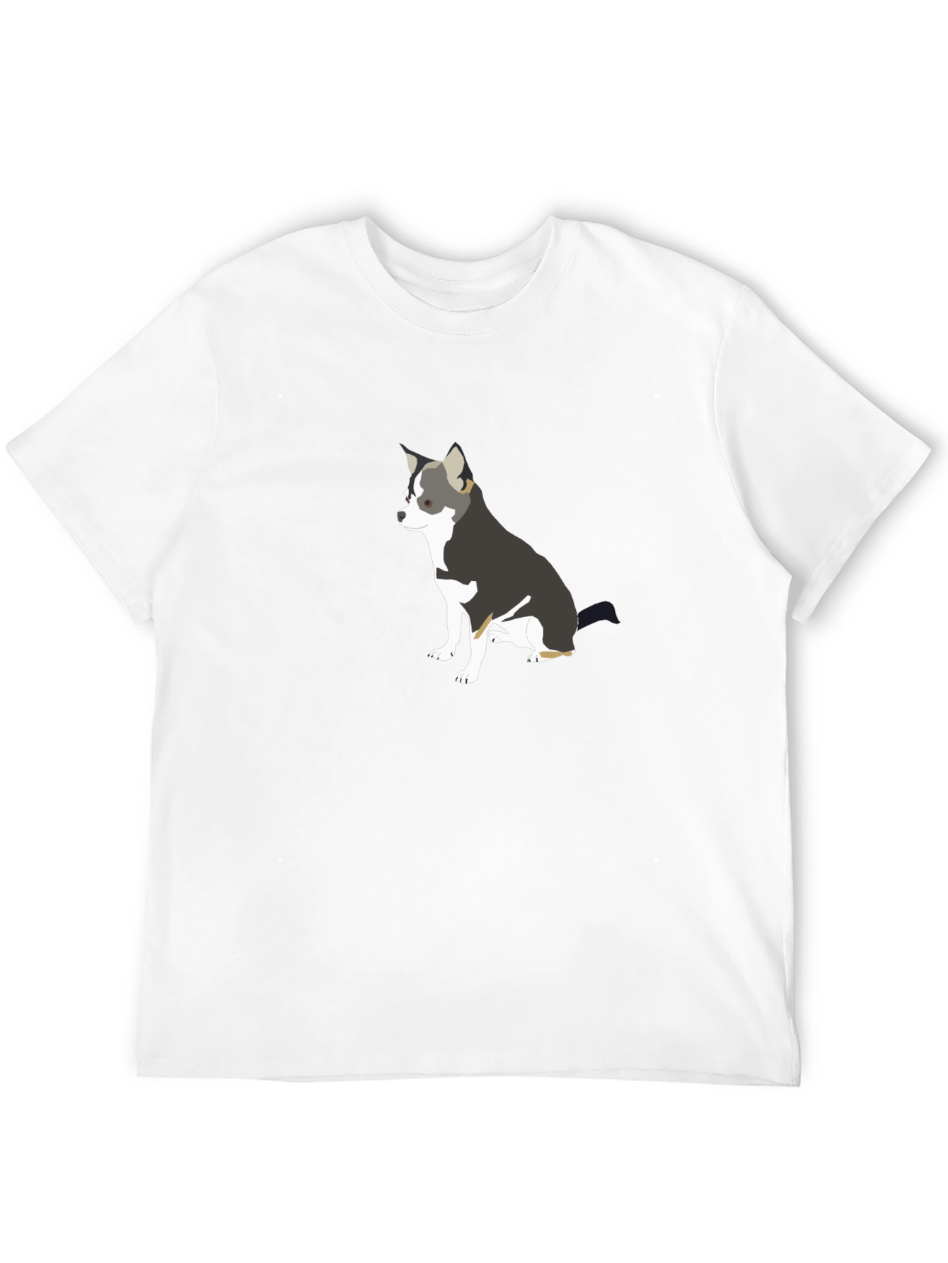 Chihuahua Graphic Print Black T-Shirt