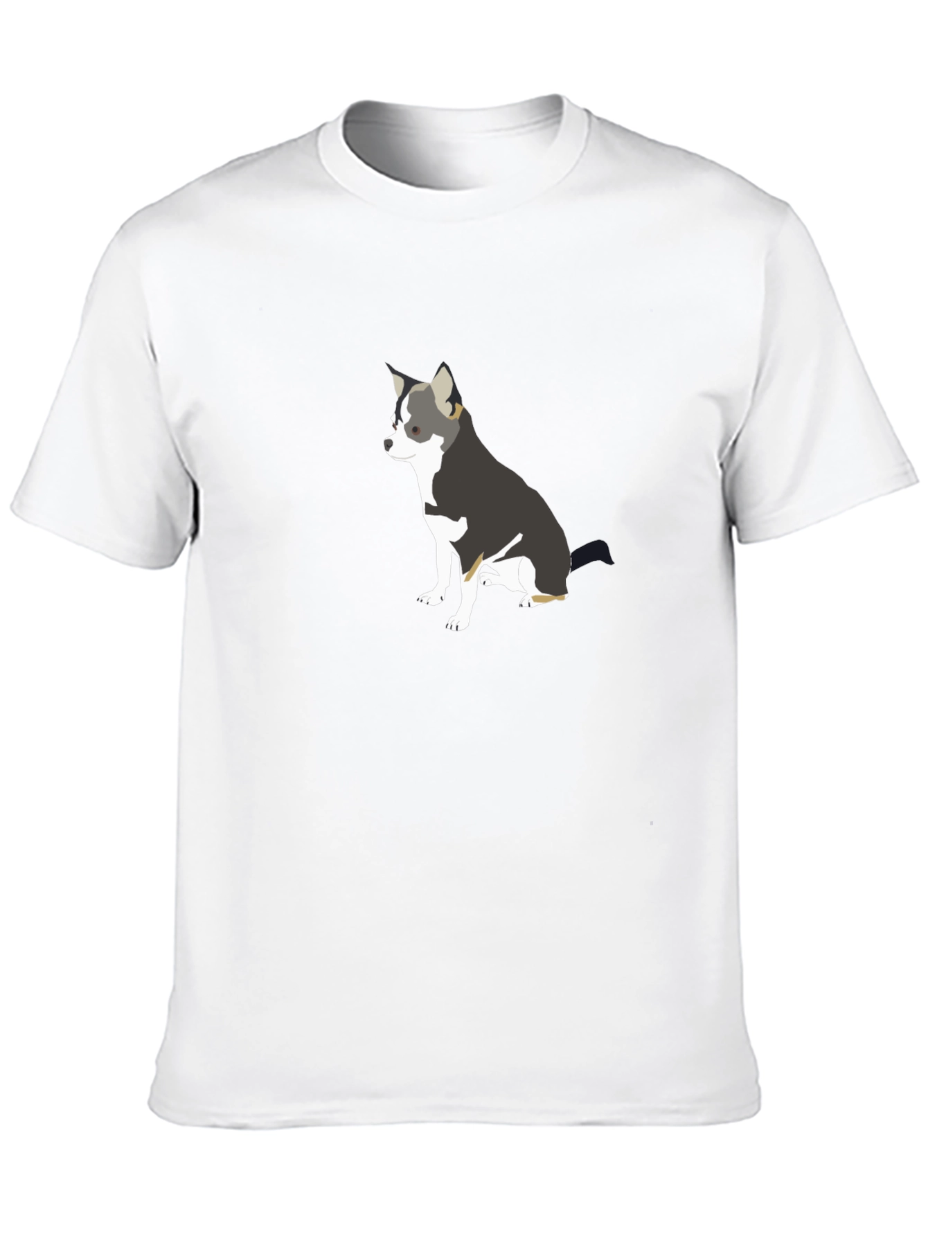 Chihuahua Graphic Print Black T-Shirt